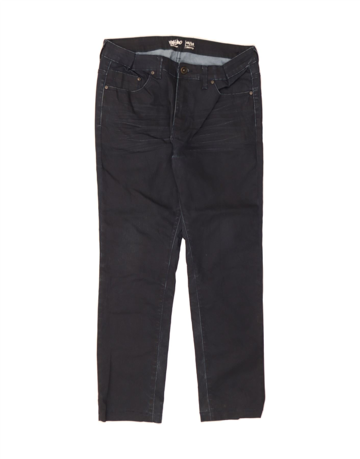 image of MOSSIMO Mens Skinny Jeans W36 L30 Navy Blue Cotton