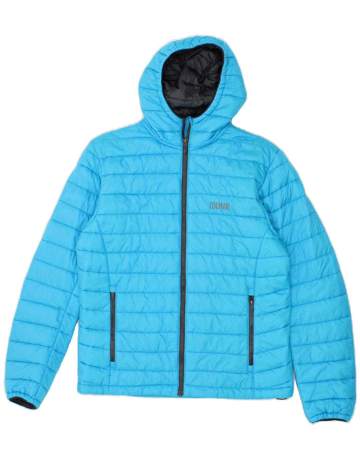 Image of COLMAR Womens Hooded Padded Jacket IT 50 XL Blue