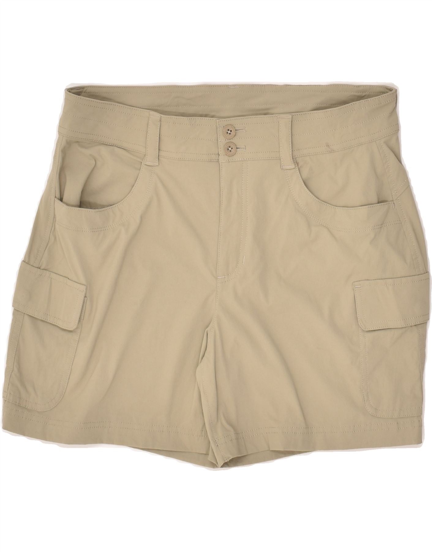 image of EDDIE BAUER Womens Cargo Shorts US 12 Large W34 Beige Polyamide