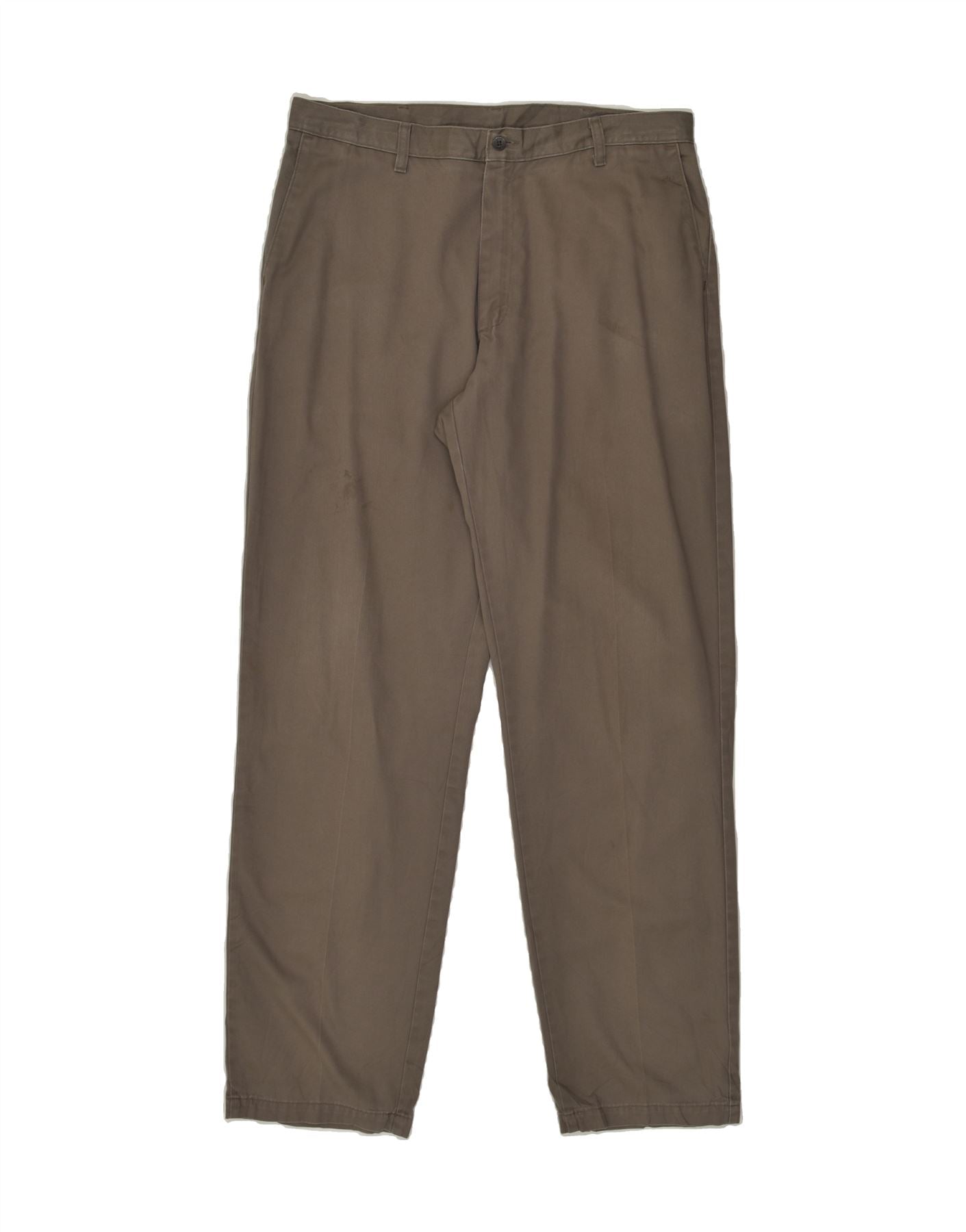 image of LEE Mens Straight Chino Trousers W36 L34  Grey Cotton