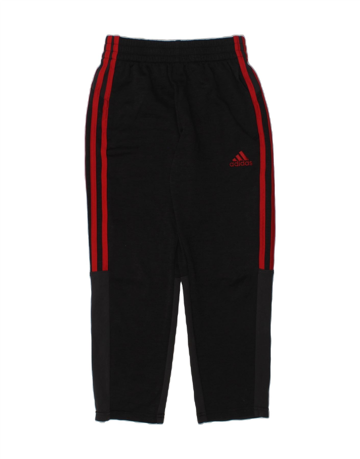 image of ADIDAS Boys Tracksuit Trousers 7-8 Years Small Grey Polyester