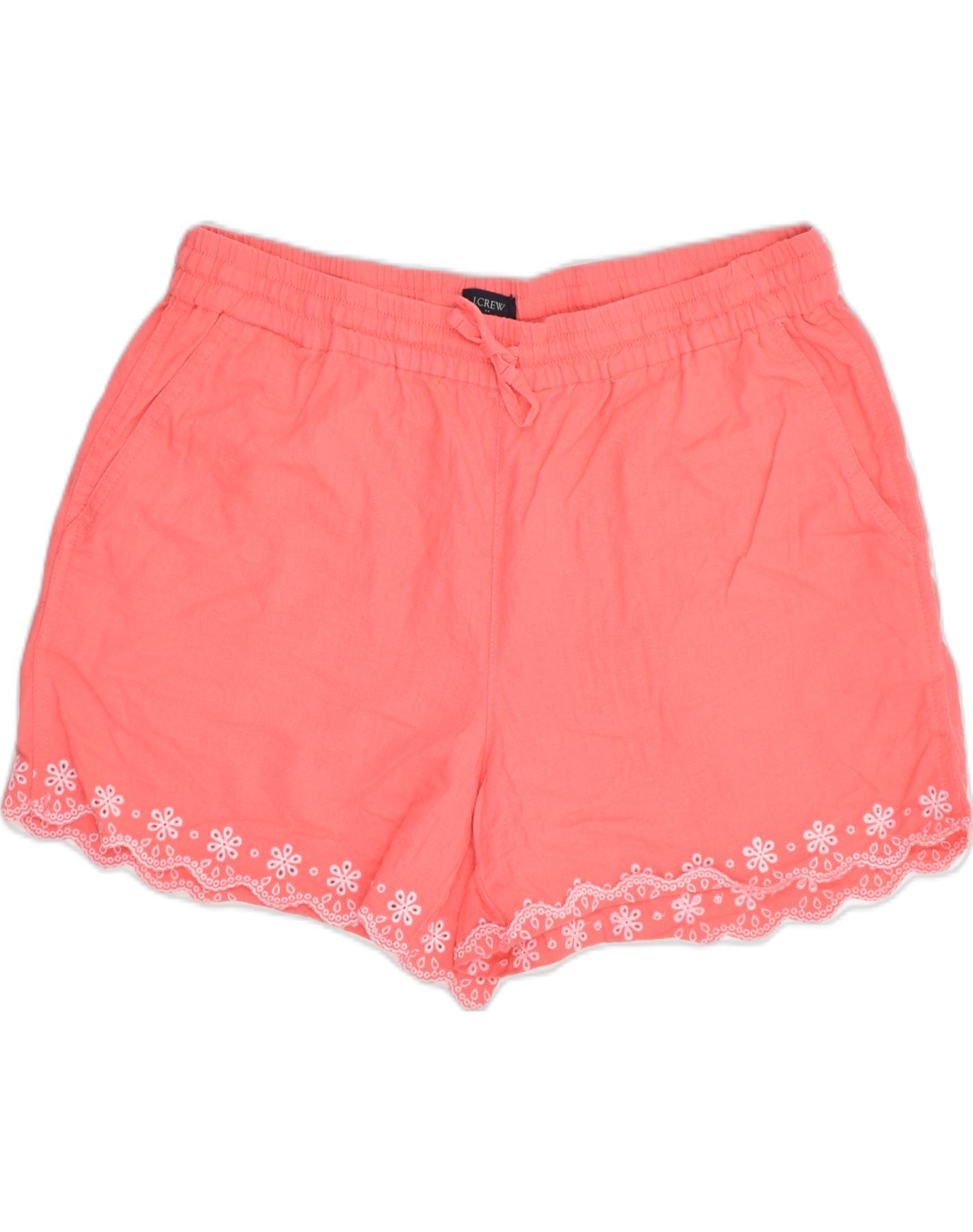 Image of J. CREW Womens Hot Pants UK 10 Small W29  Pink Floral Linen