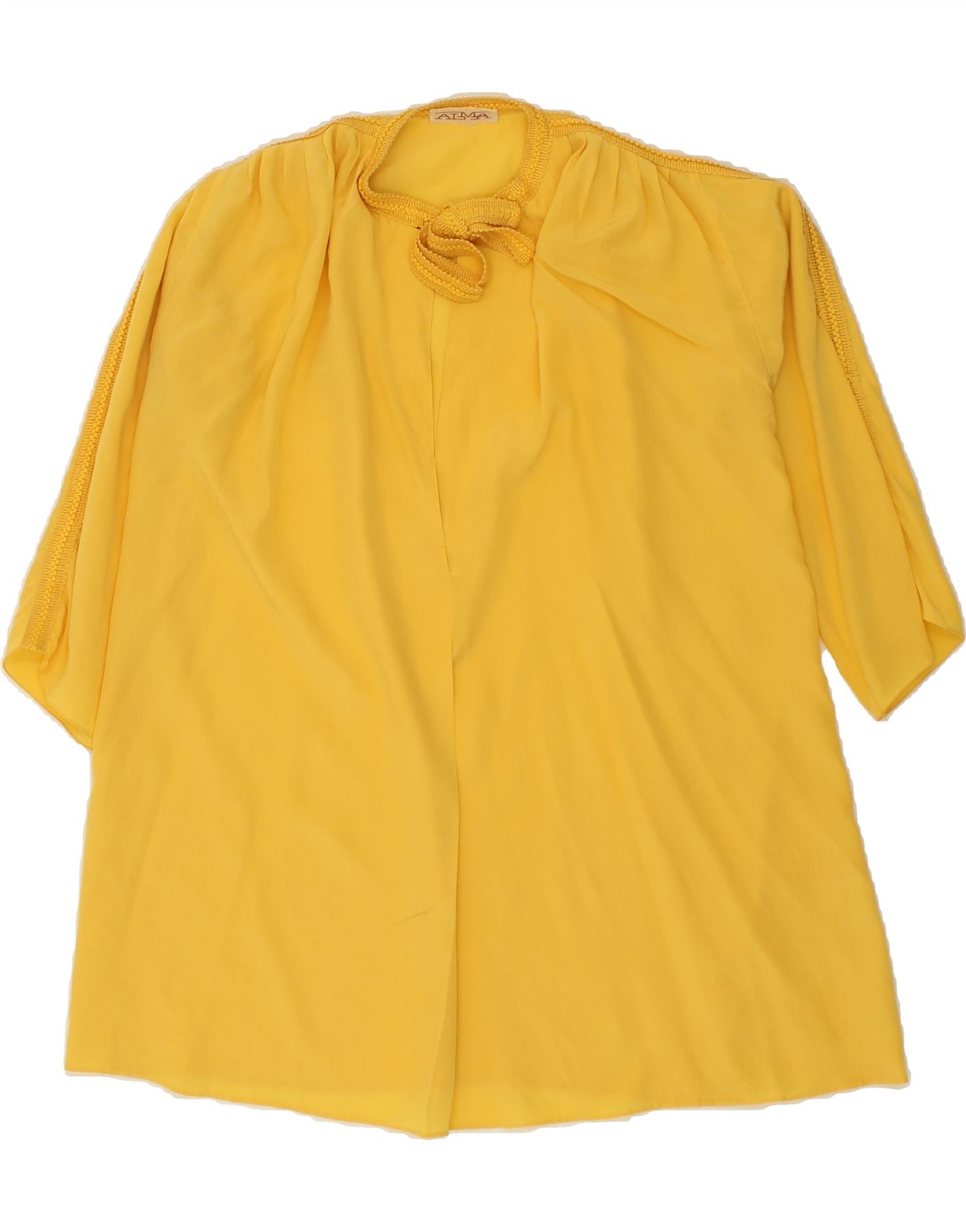 Image of VINTAGE Womens Cardigan Top UK 20 2XL Yellow