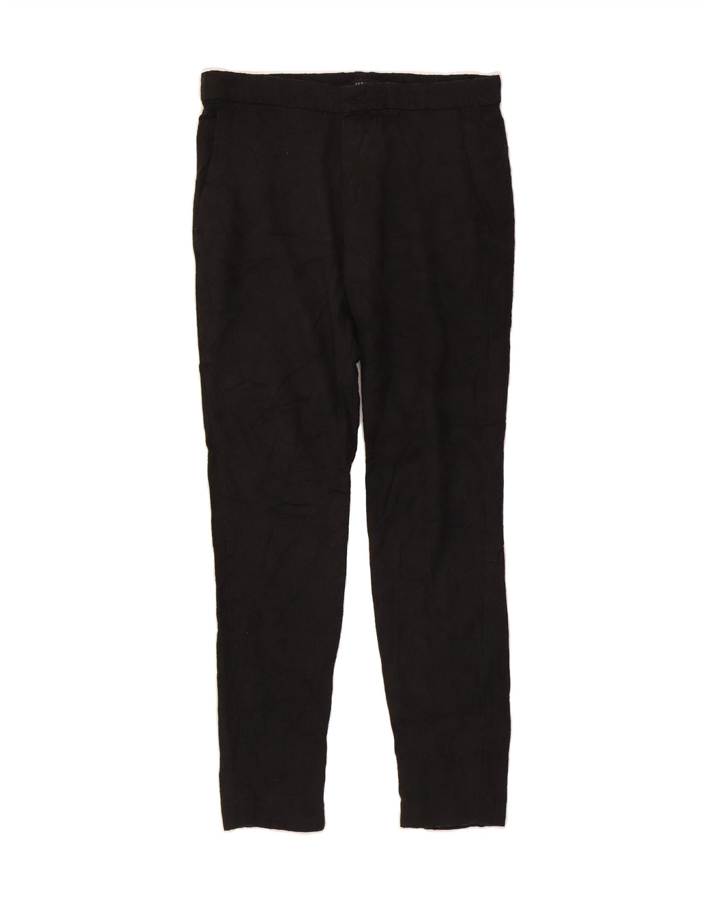 image of ZARA Womens Skinny Chino Trousers XS W30 L26 Black Cotton