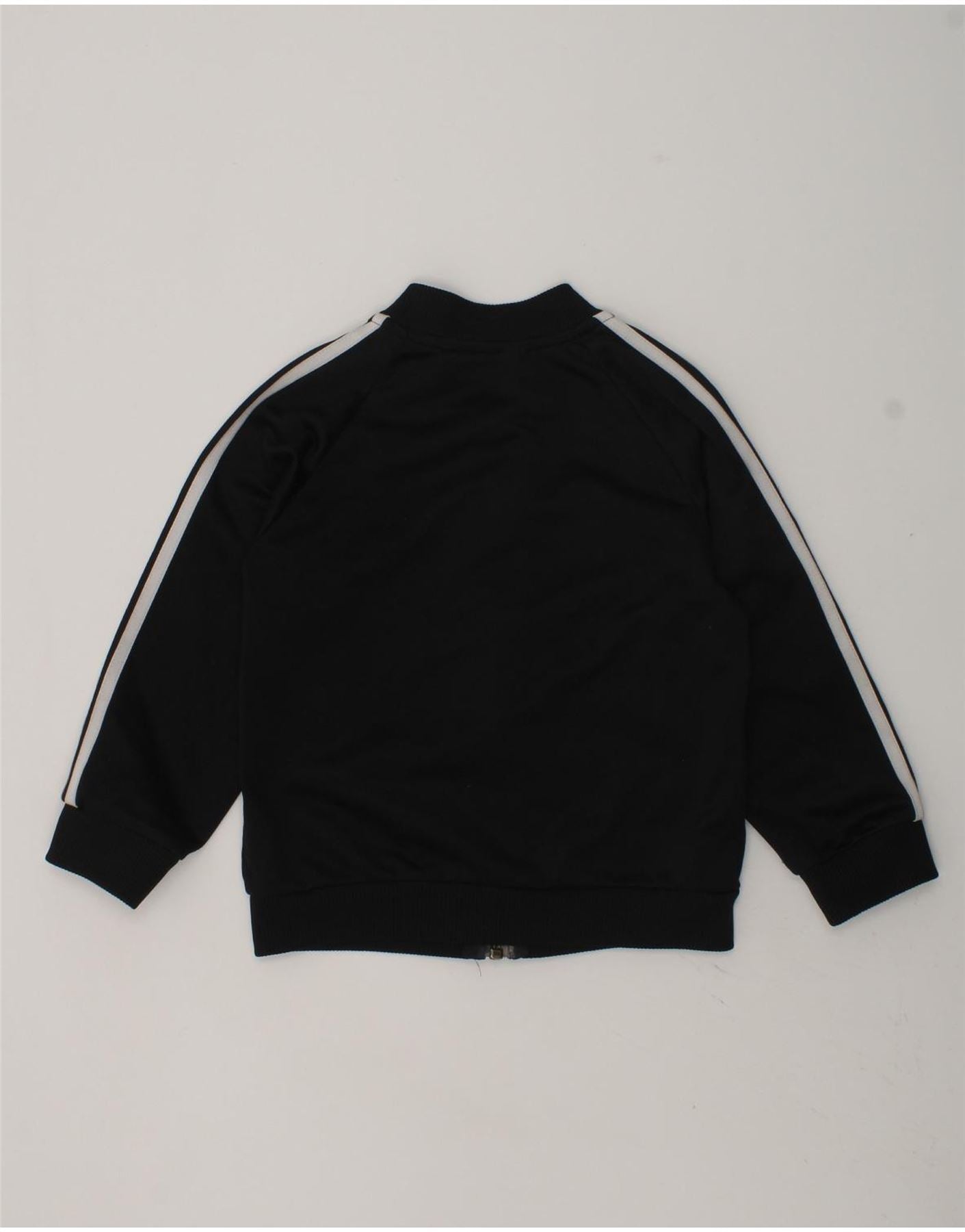 ADIDAS Baby Boys Tracksuit Top Jacket 18-24 Months Black Polyester