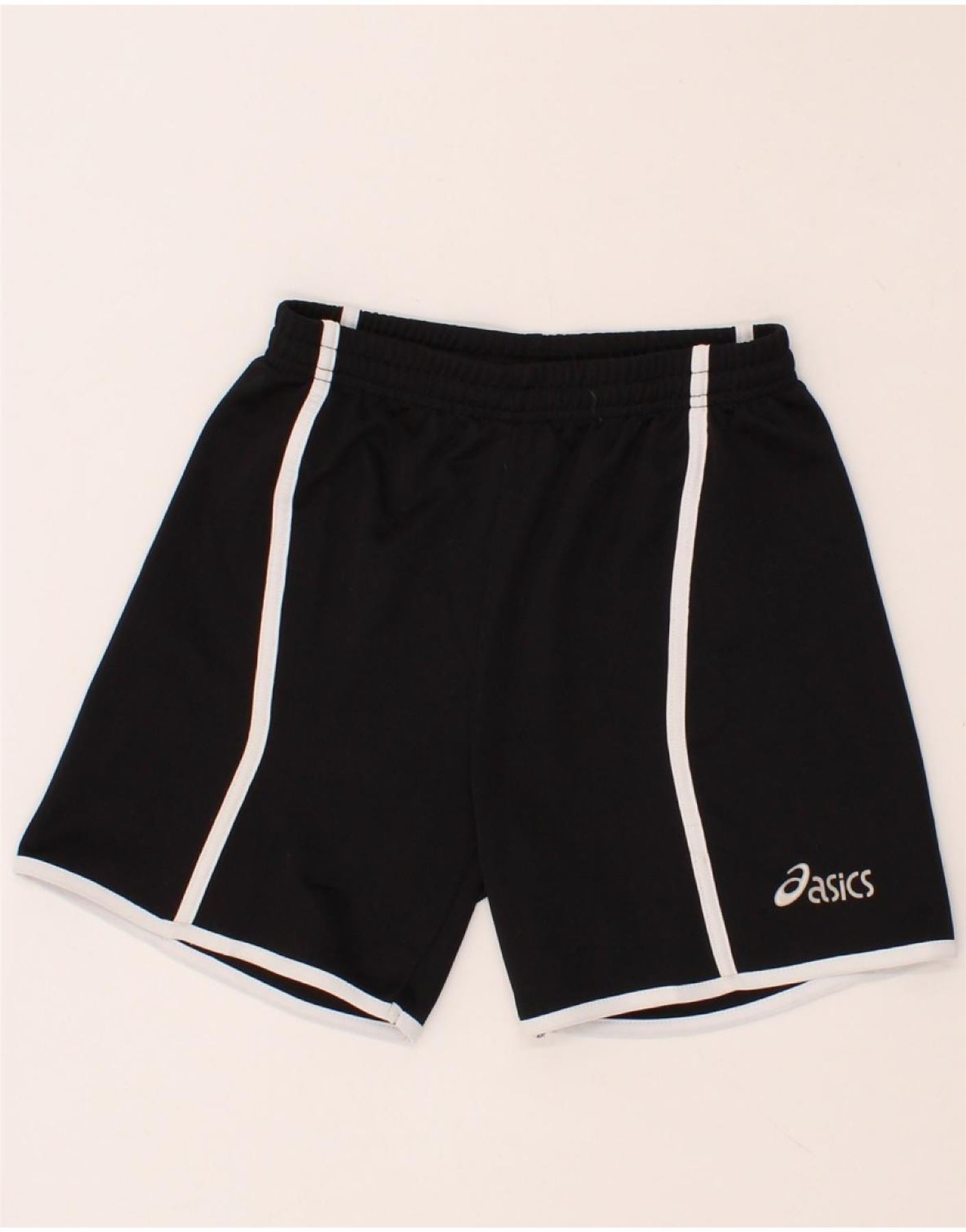 image of ASICS Boys Sport Shorts 9-10 Years Black Striped Polyester