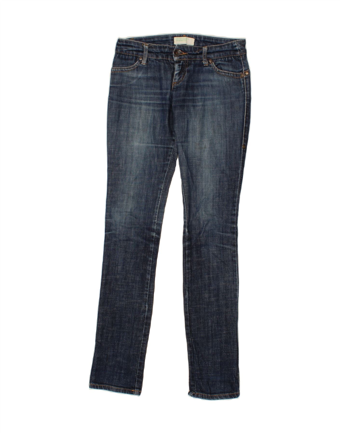 Image of BENETTON Womens Skinny Jeans W28 L33  Blue