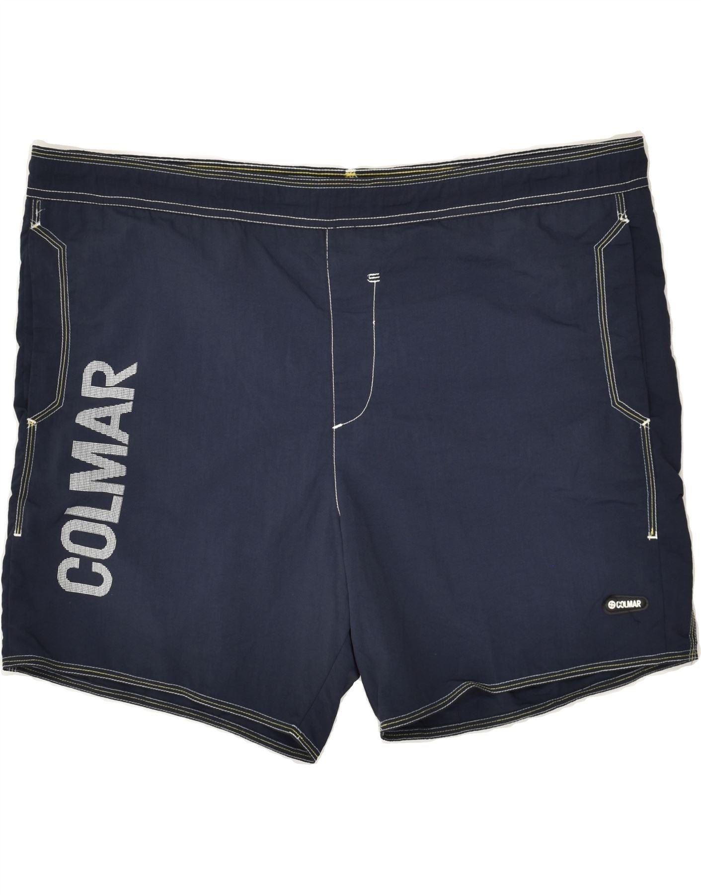 Image of COLMAR Mens Graphic Sport Shorts IT 52 XL Navy Blue Polyester