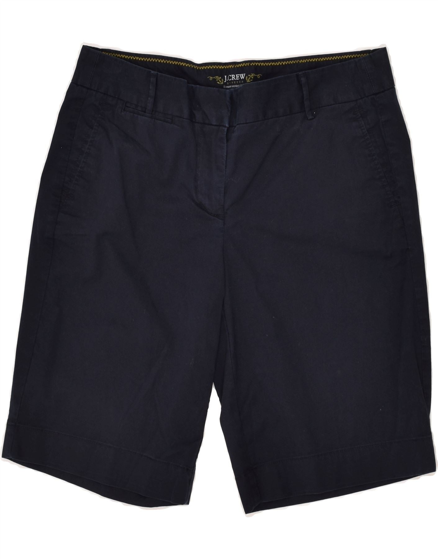 image of J. CREW Womens Chino Shorts US 2 XS W28  Navy Blue Cotton