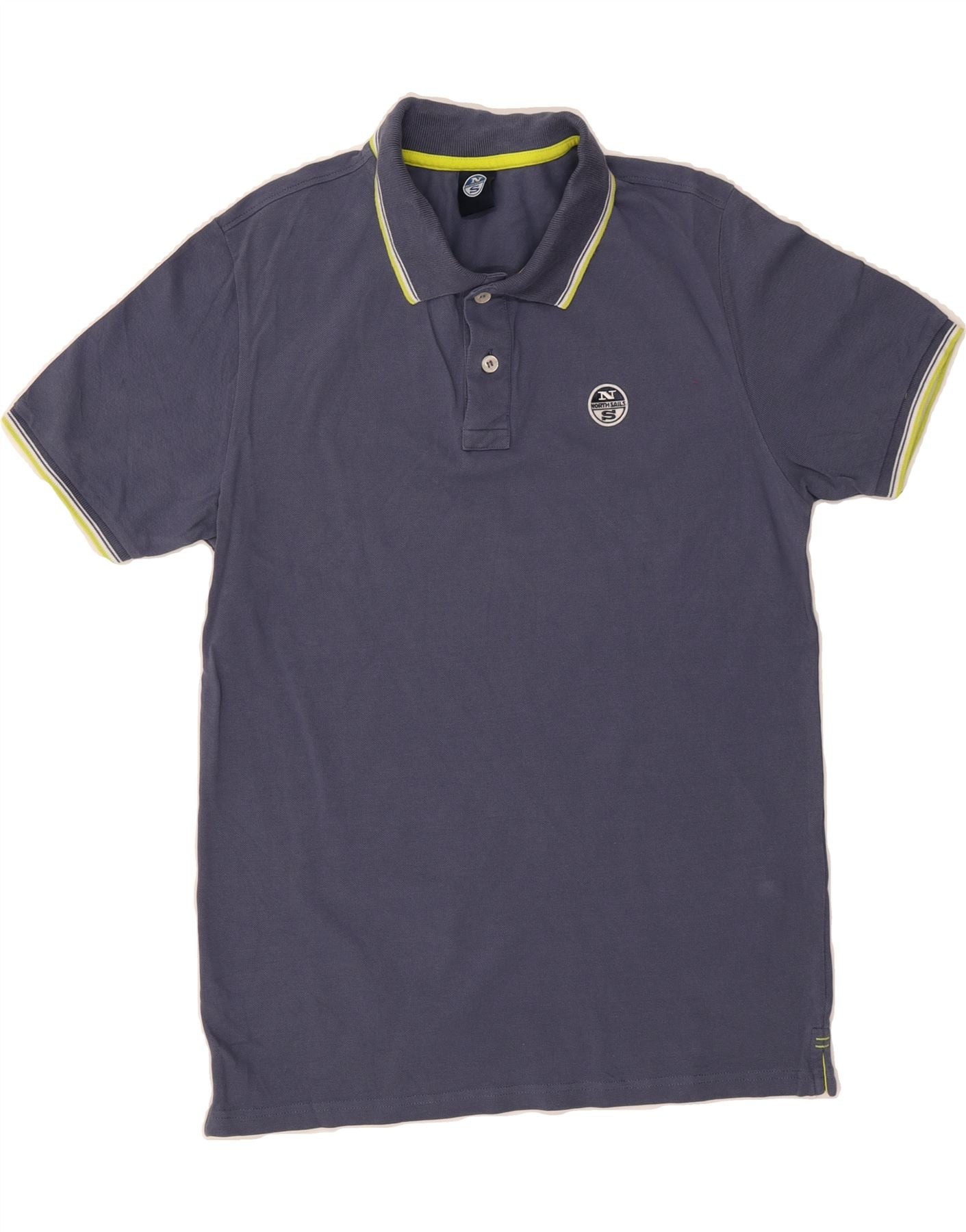 image of NORTH SAILS Mens Polo Shirt Small Navy Blue Cotton