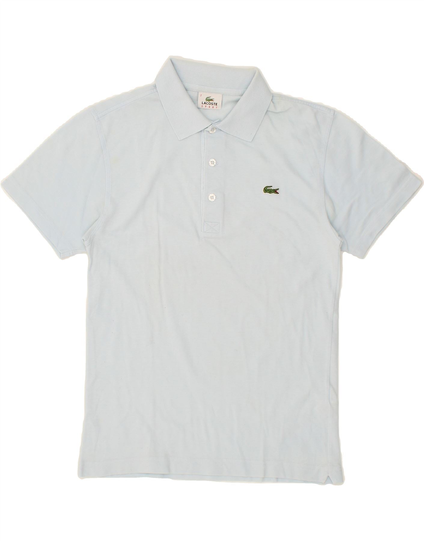 image of LACOSTE Mens Polo Shirt Size 2 XS Blue