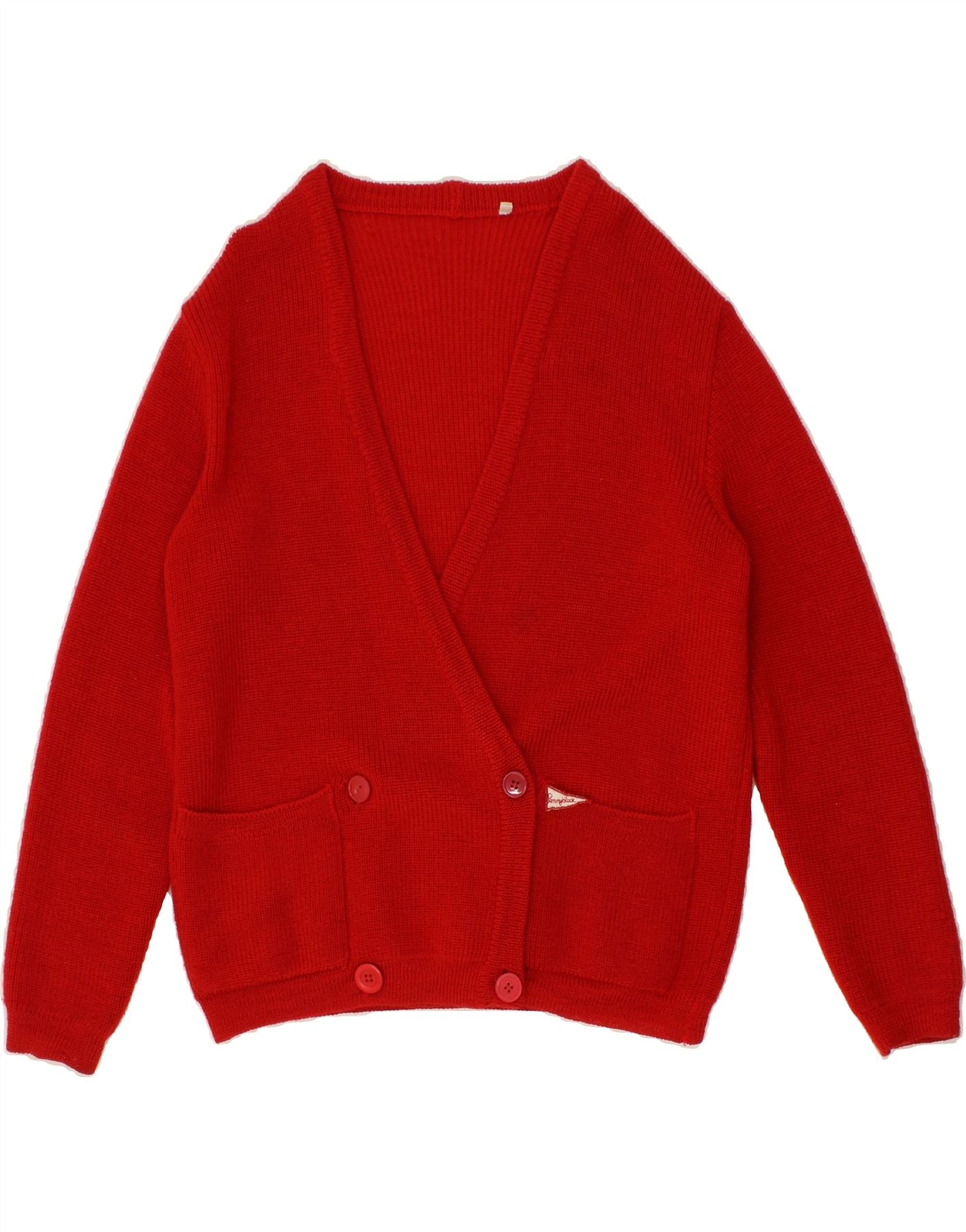 image of PENNY BLACK Womens Double Breasted Cardigan Sweater UK 16 Large Red