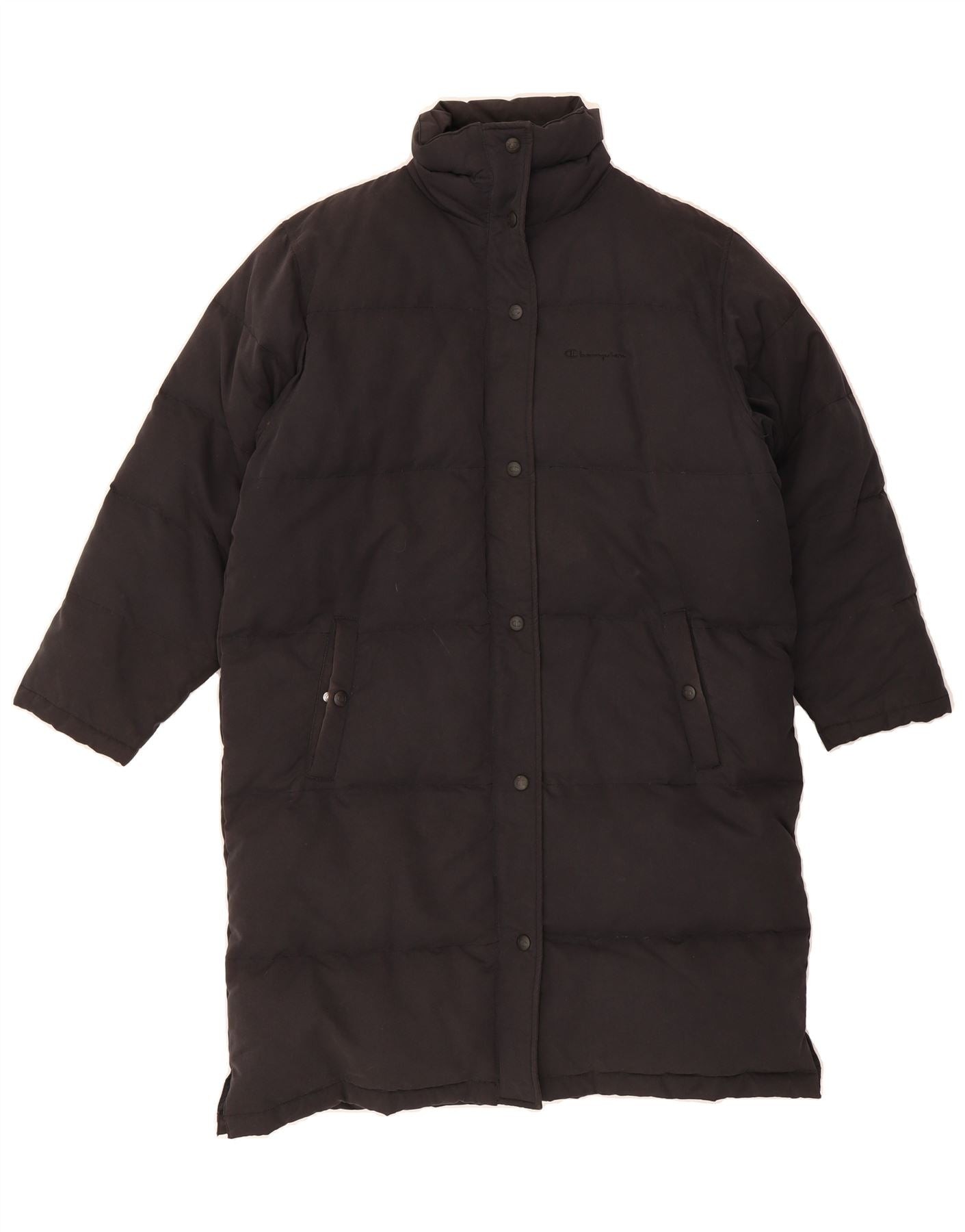 image of CHAMPION Womens Oversized Padded Coat UK 10 Small Black Polyester