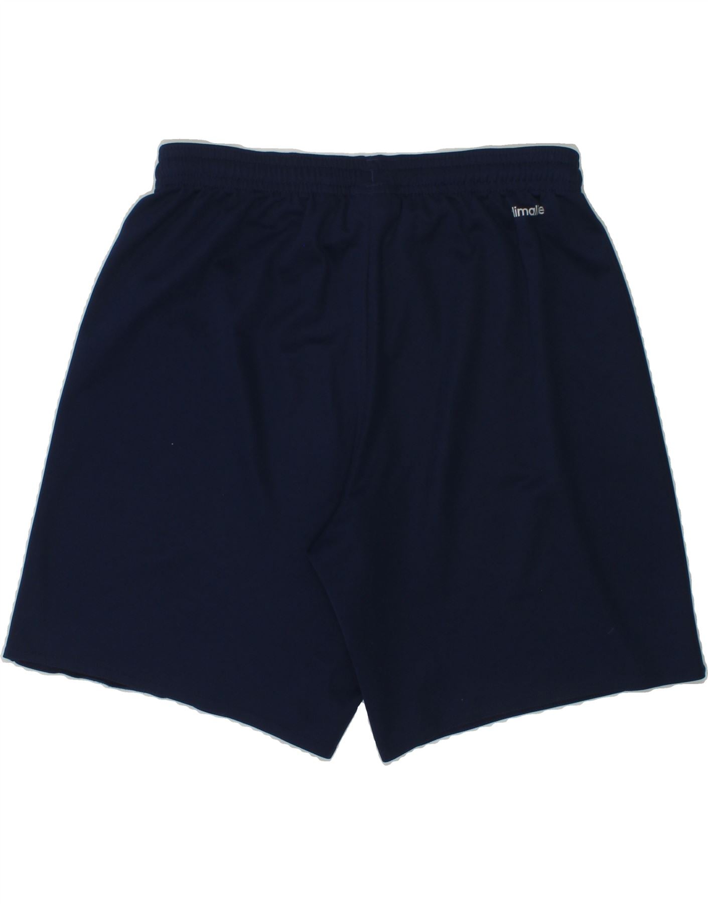 ADIDAS Boys Climalite Sport Shorts 11-12 Years Navy Blue Polyester