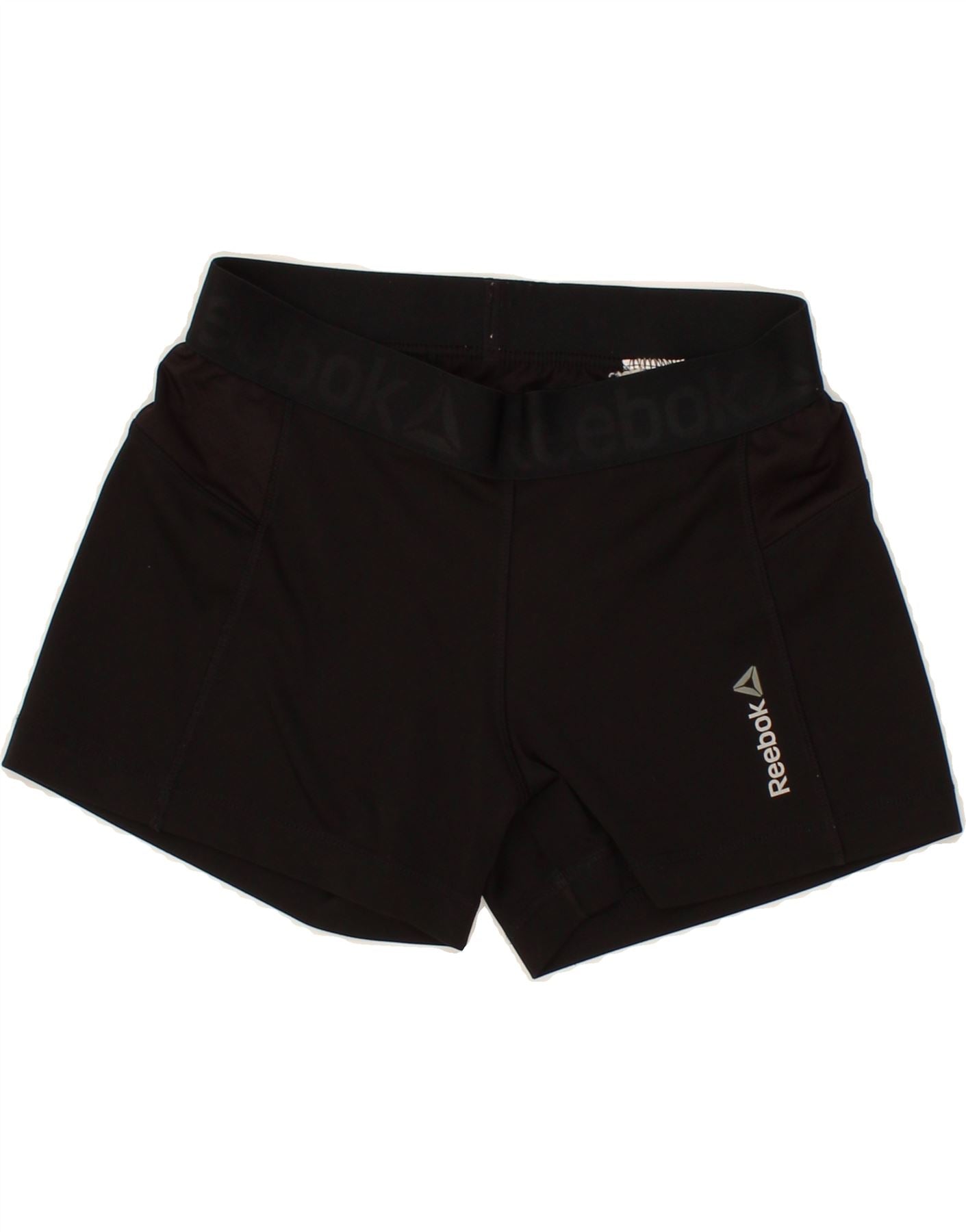 image of REEBOK Womens Graphic Sport Shorts UK 8/10 Small Black