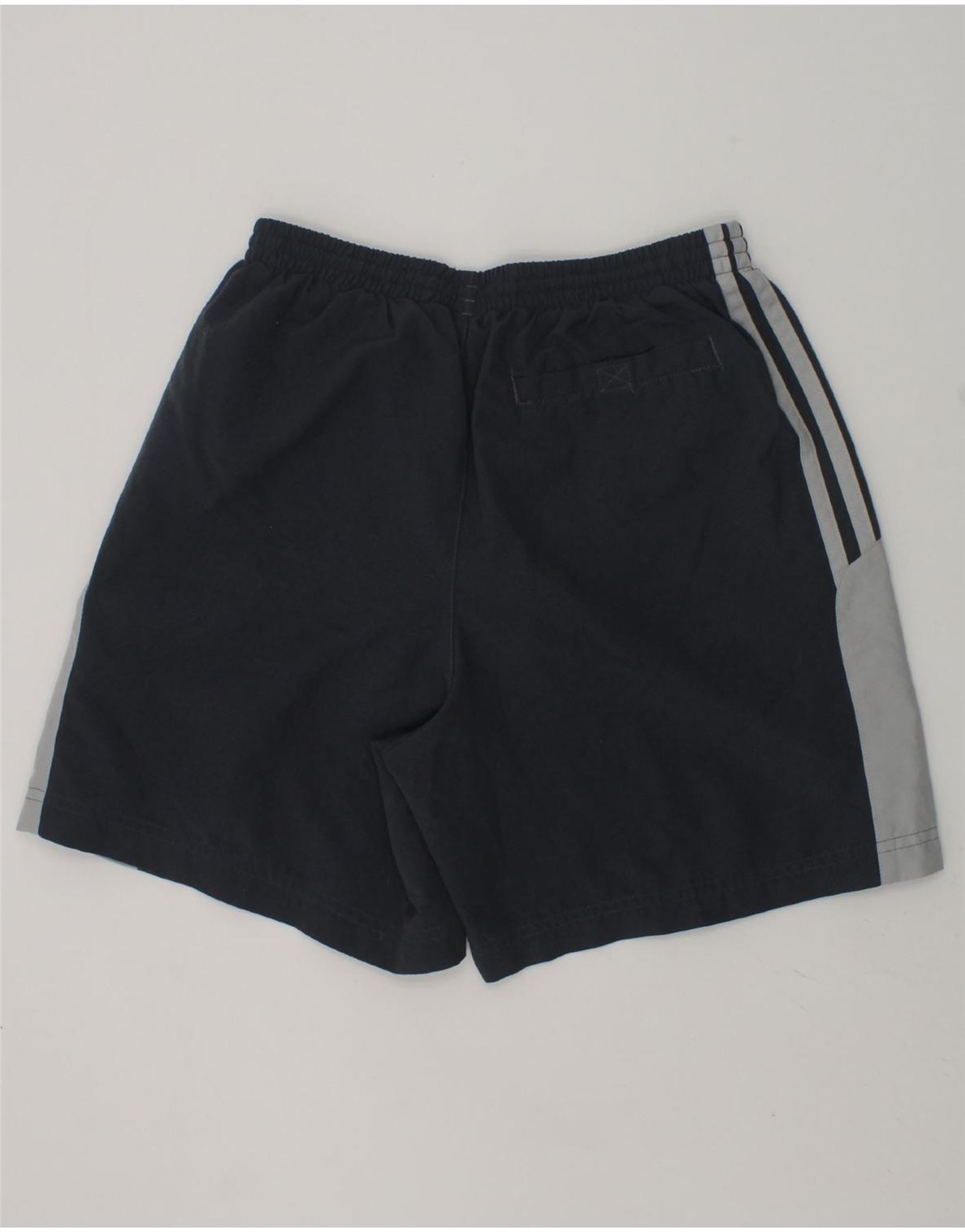 ADIDAS Boys Graphic Sport Shorts 11-12 Years Grey Colourblock Polyester