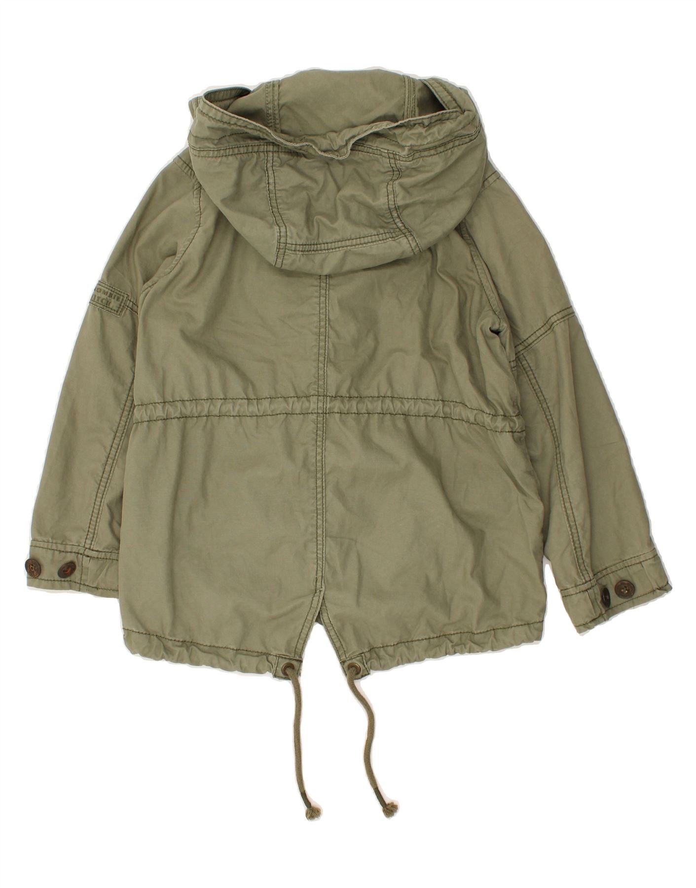 ABERCROMBIE & FITCH Girls New York Hooded Parka Jacket 7-8 Years XS Green