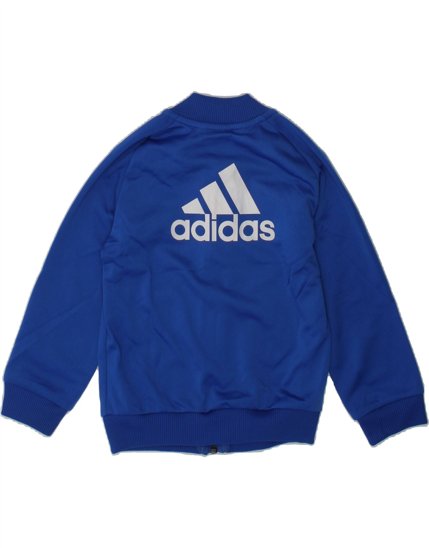 ADIDAS Baby Boys Graphic Tracksuit Top Jacket 18-24 Months Blue Polyester