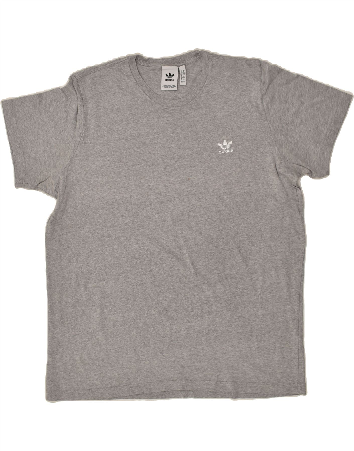 Image of ADIDAS Mens T-Shirt Top XL Grey Flecked Cotton