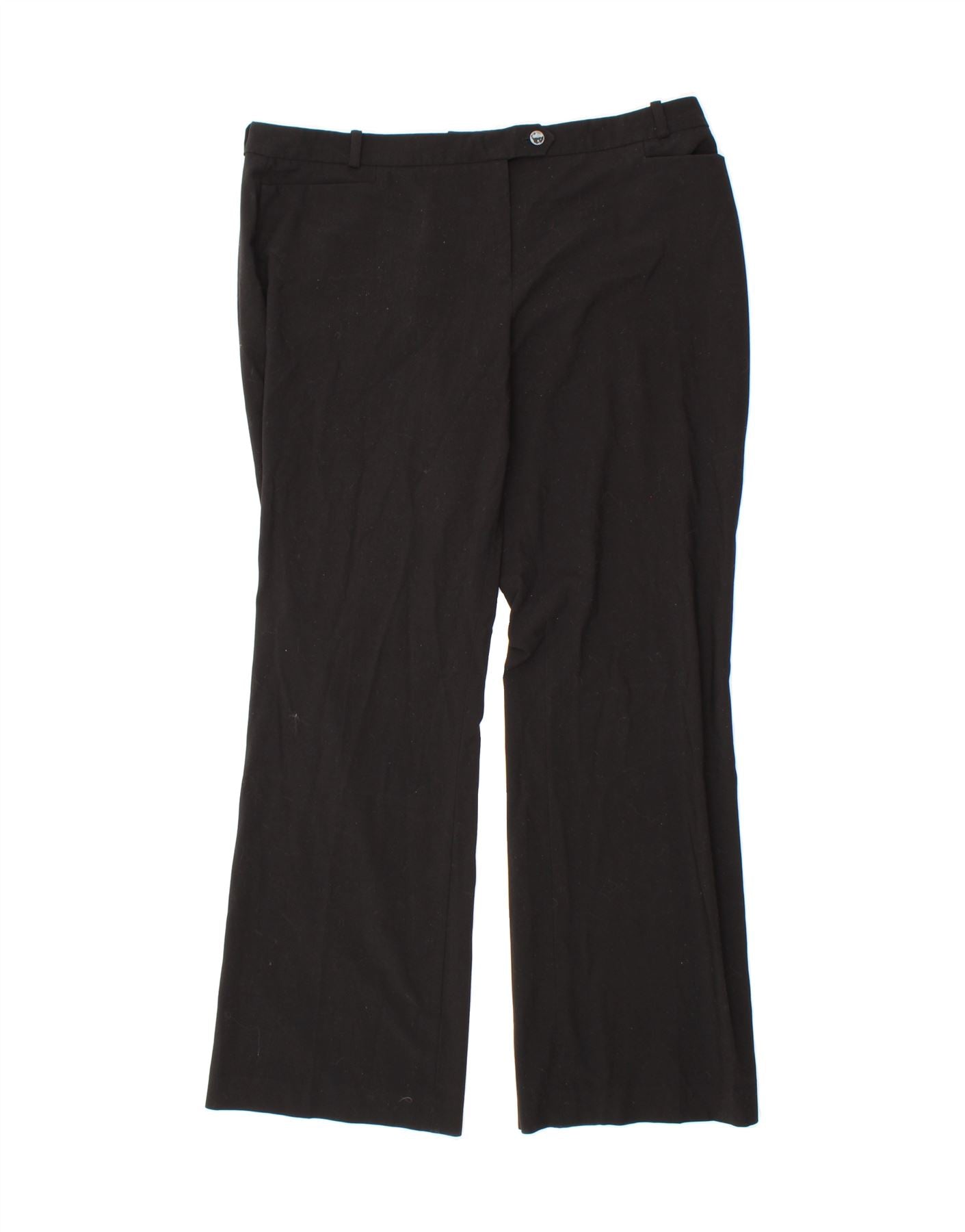 image of CALVIN KLEIN Womens Bootcut Casual Trousers US 14 XL W36 L31  Black