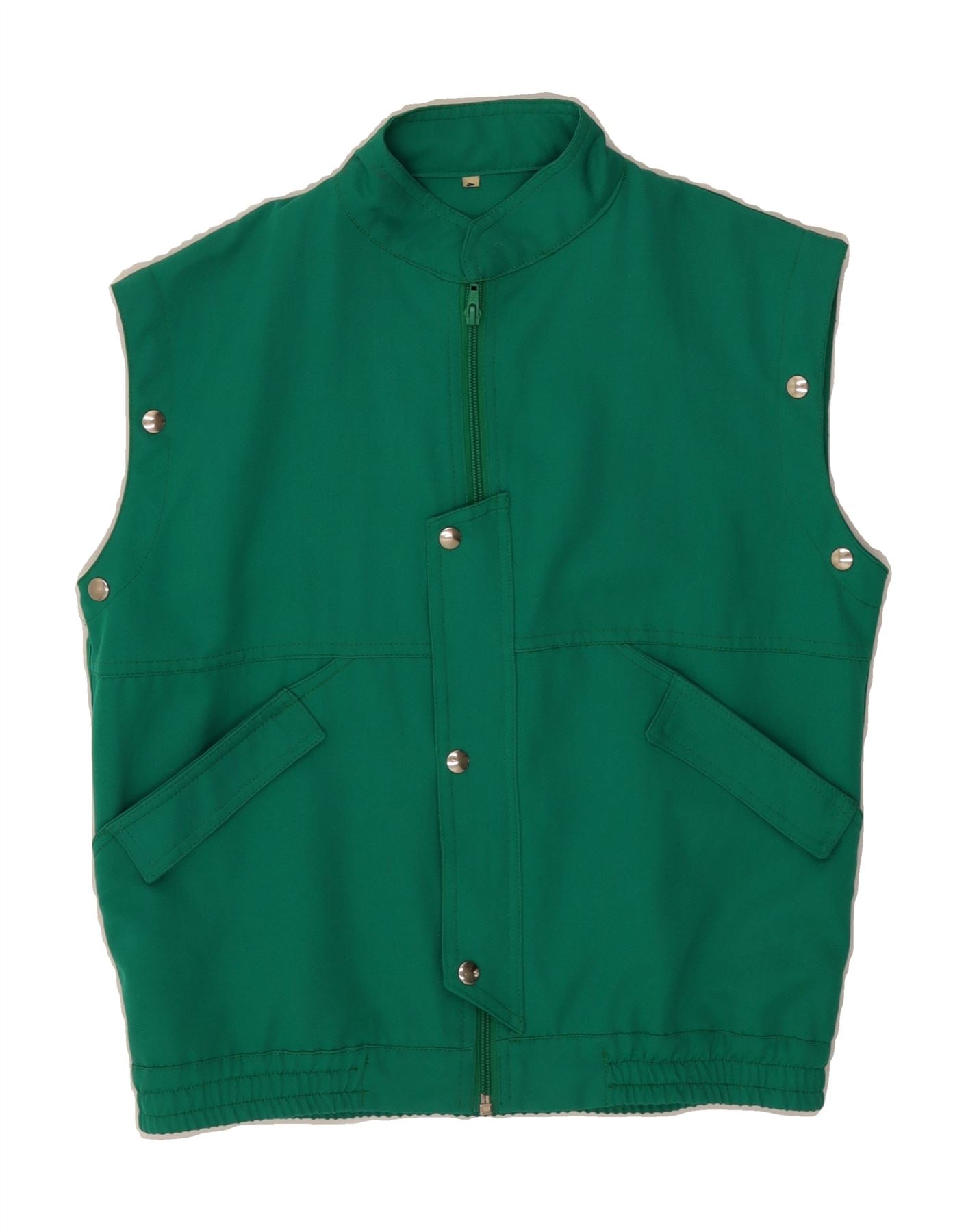 image of VINTAGE Womens Gilet EU 40 Medium Green