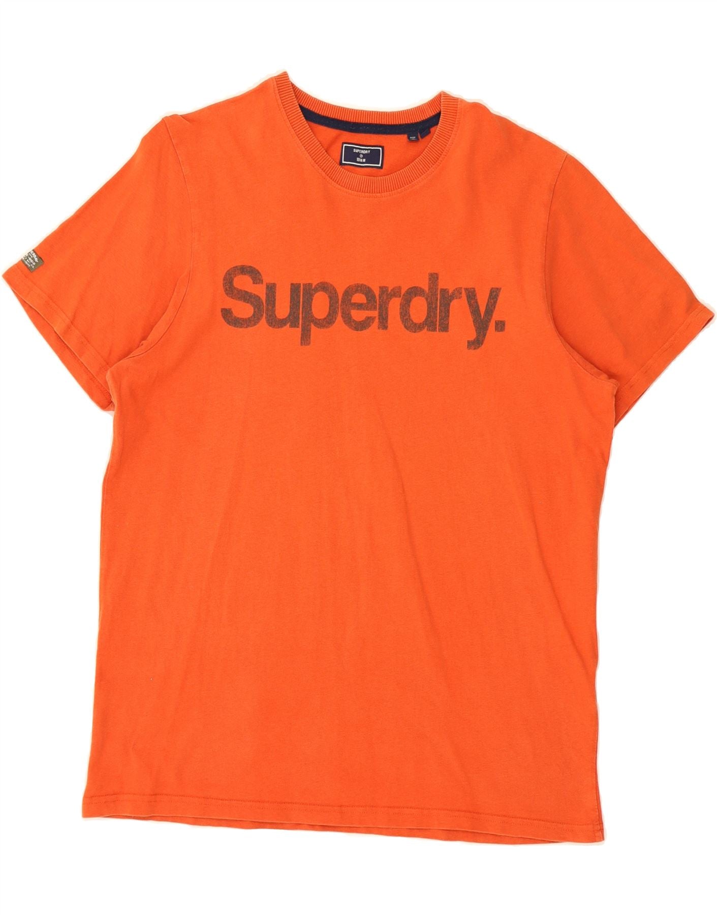 image of SUPERDRY Mens Graphic T-Shirt Top 2XL Red Cotton