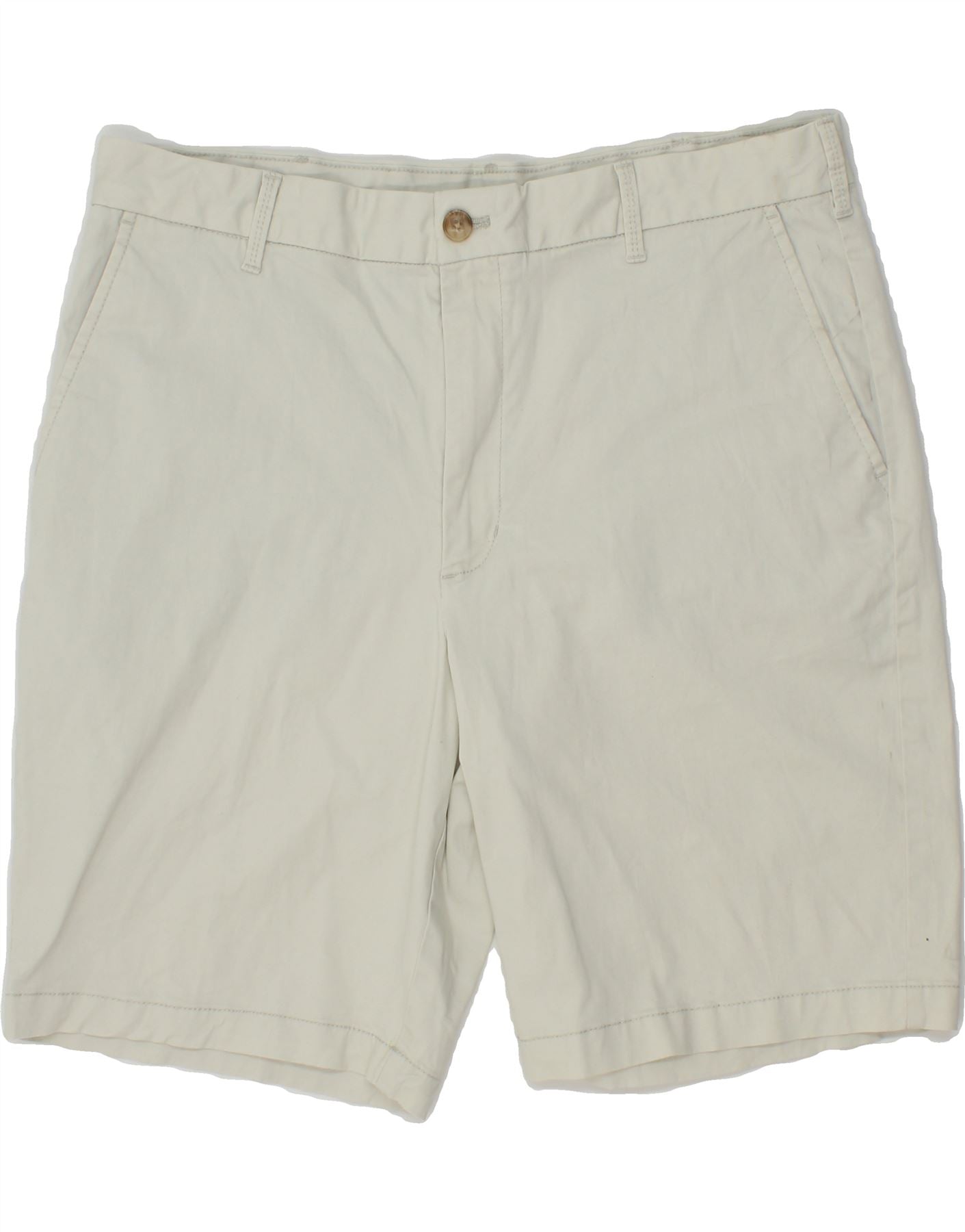 Image of IZOD Mens Signature Chino Shorts W36 Large  White Cotton