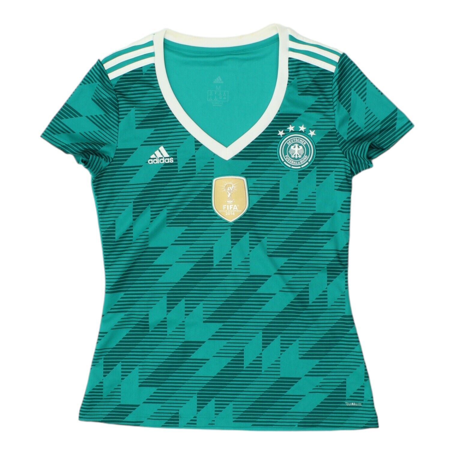 image of Germany 2018 Adidas Womens Green Away Shirt | Football Sportswear VTG