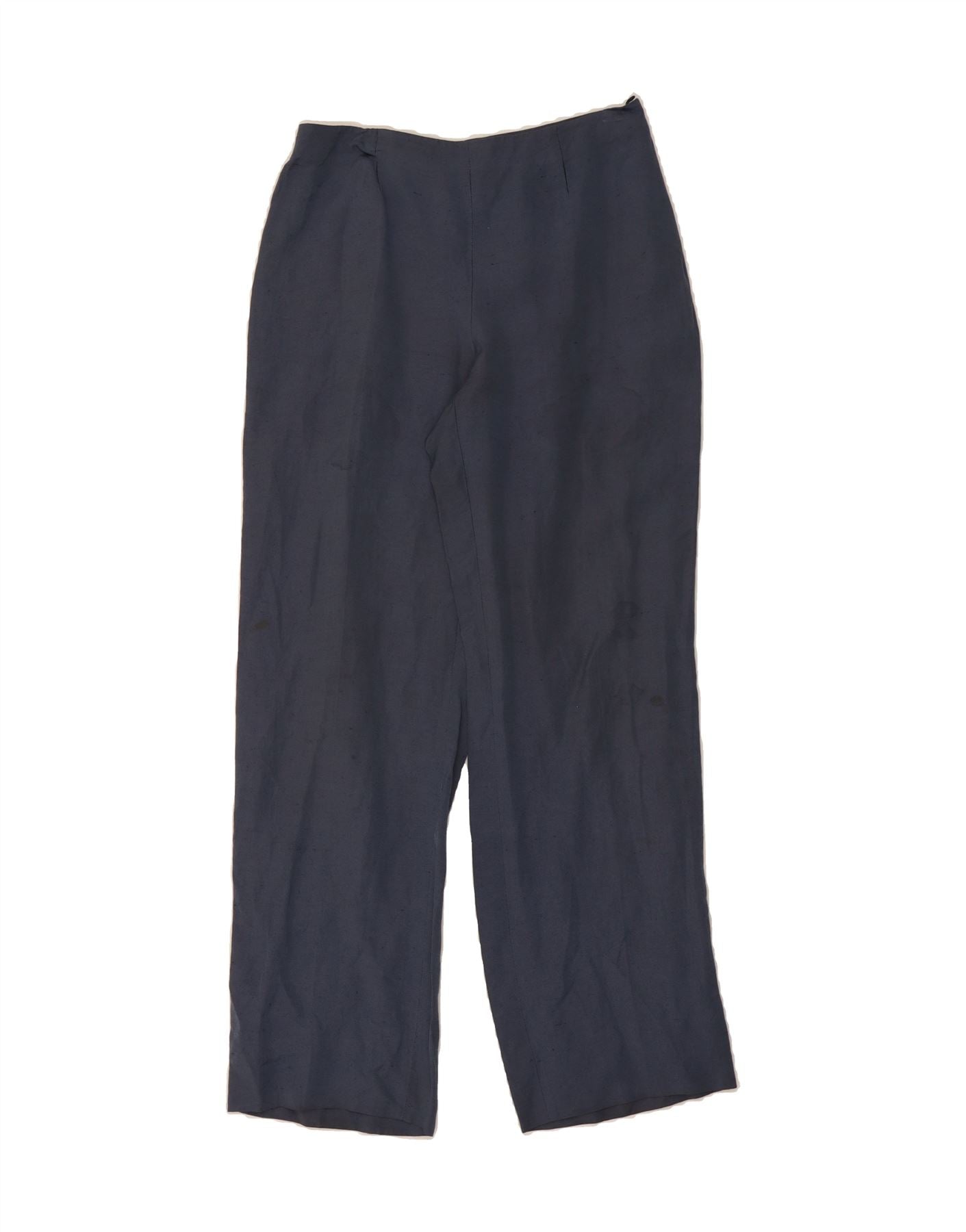 image of EMPORIO ARMANI Womens Straight Casual Trousers W28 L30 Navy Blue