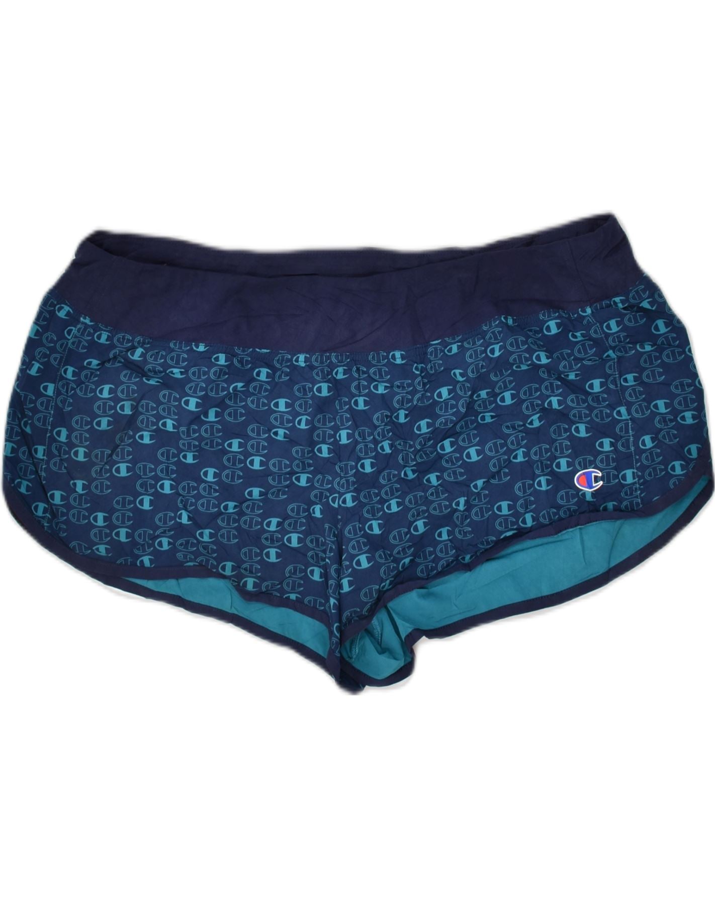 image of CHAMPION Womens Sport Shorts UK 20 2XL Navy Blue Polyester