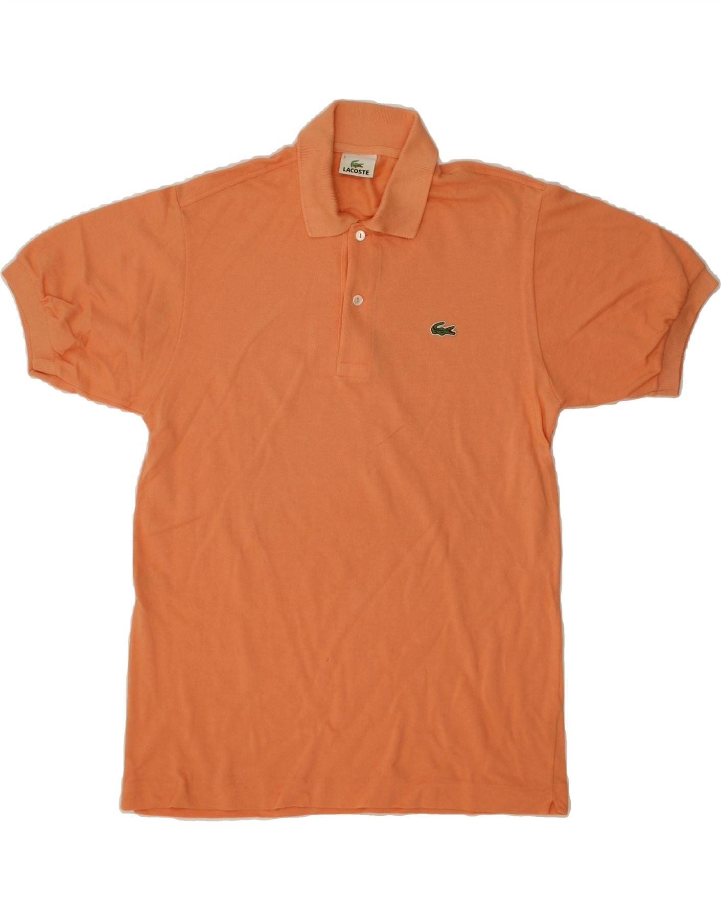 image of LACOSTE Mens Polo Shirt Size 3 Small Orange Cotton