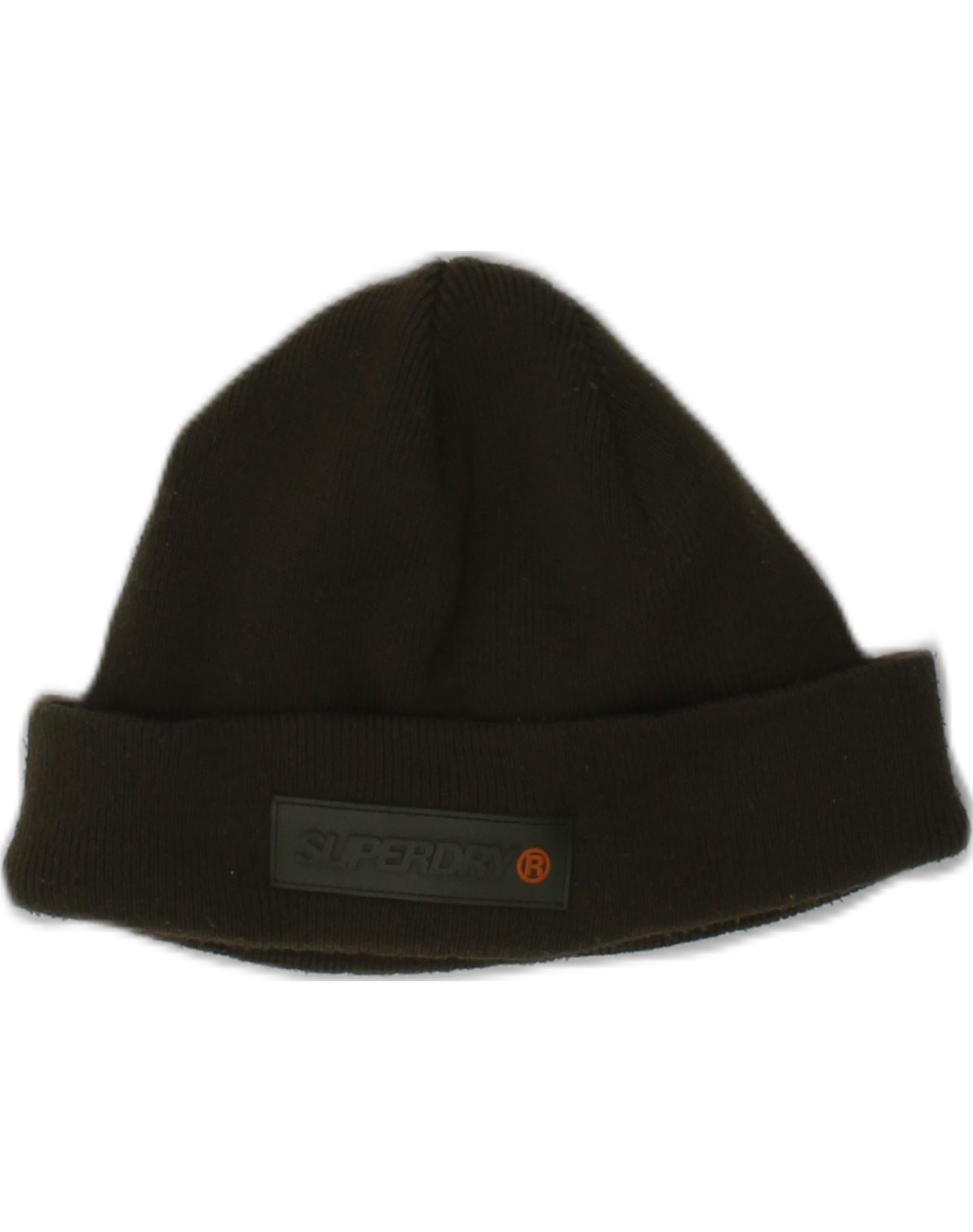 Image of SUPERDRY Mens Beanie Hat One Size Khaki Acrylic