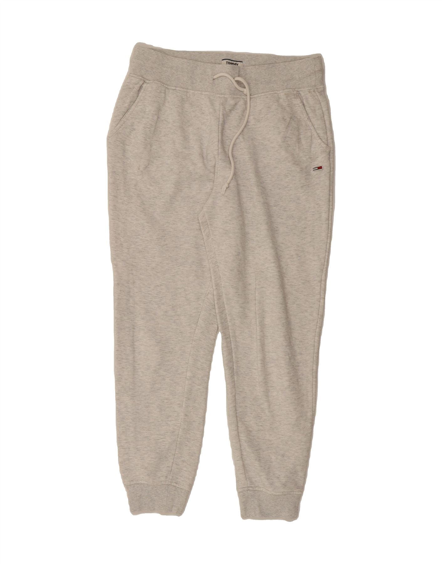 image of TOMMY HILFIGER Mens Tracksuit Trousers Joggers Medium  Grey Flecked Cotton