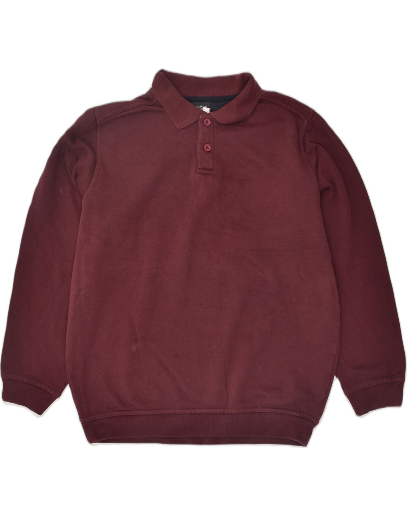 image of JAMES PRINGLE Mens Polo Neck Jumper Sweater Medium Maroon Cotton