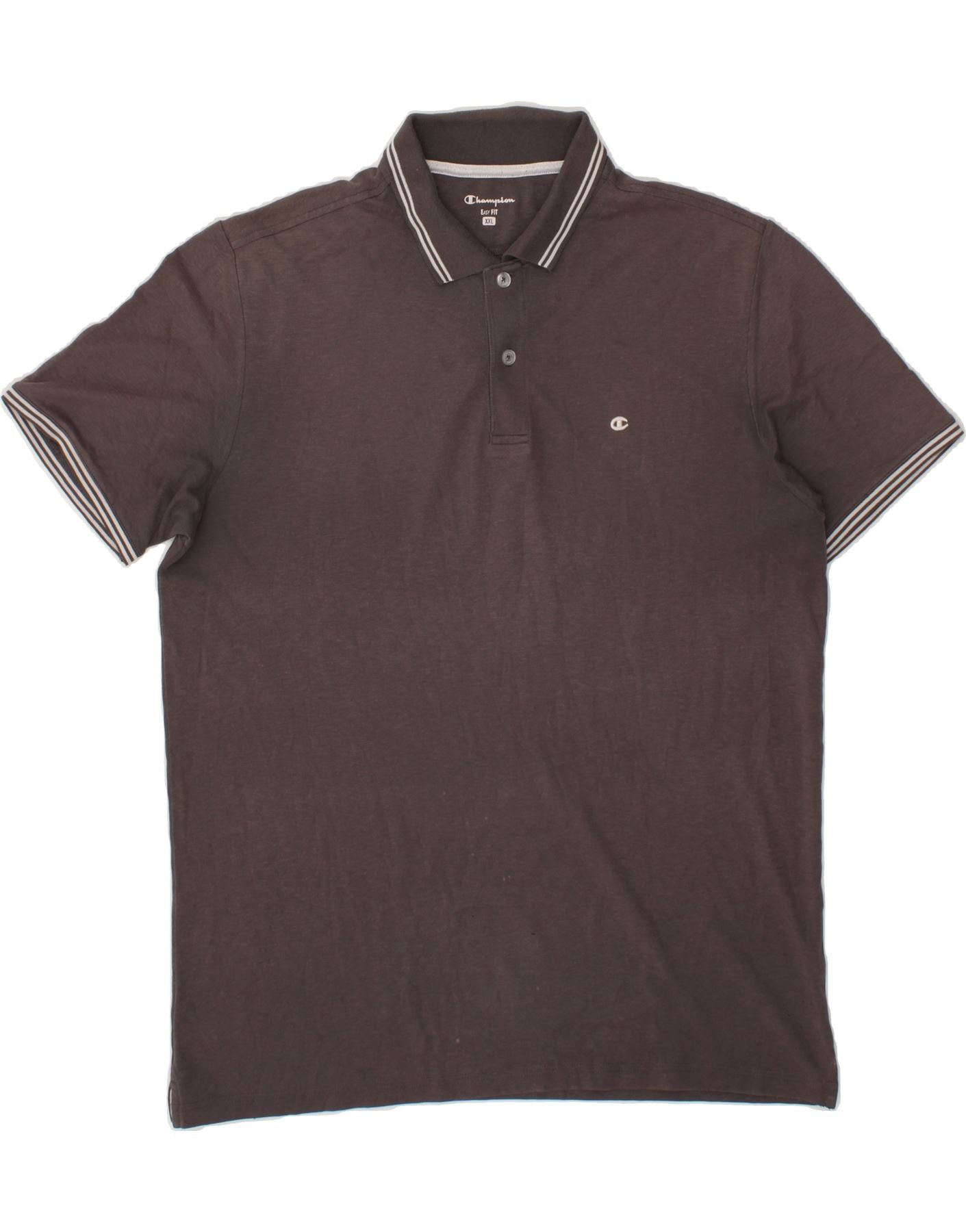 image of CHAMPION Mens Easy Fit Polo Shirt 2XL Black