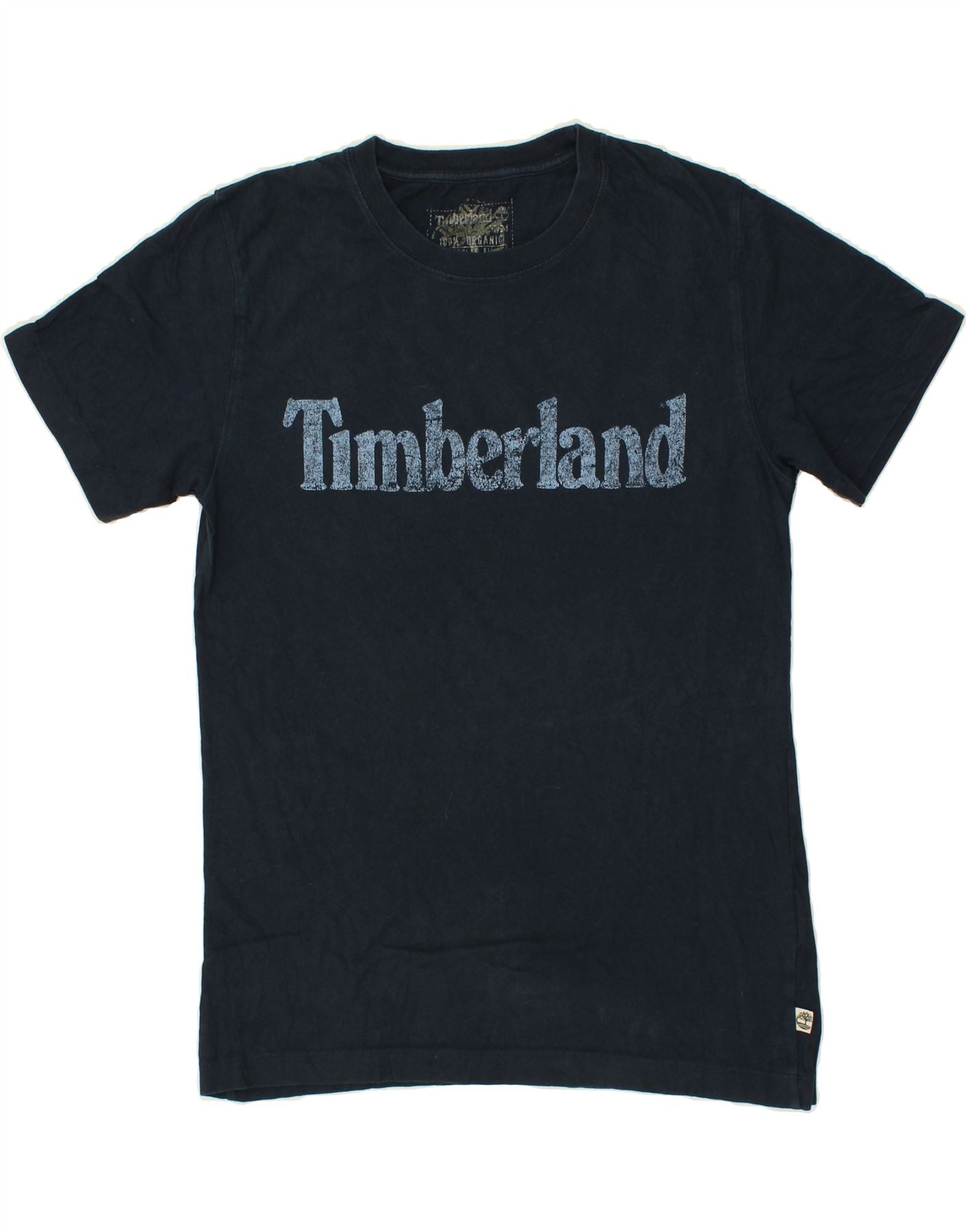 image of TIMBERLAND Mens Regular Fit Graphic T-Shirt Top Medium Navy Blue Cotton