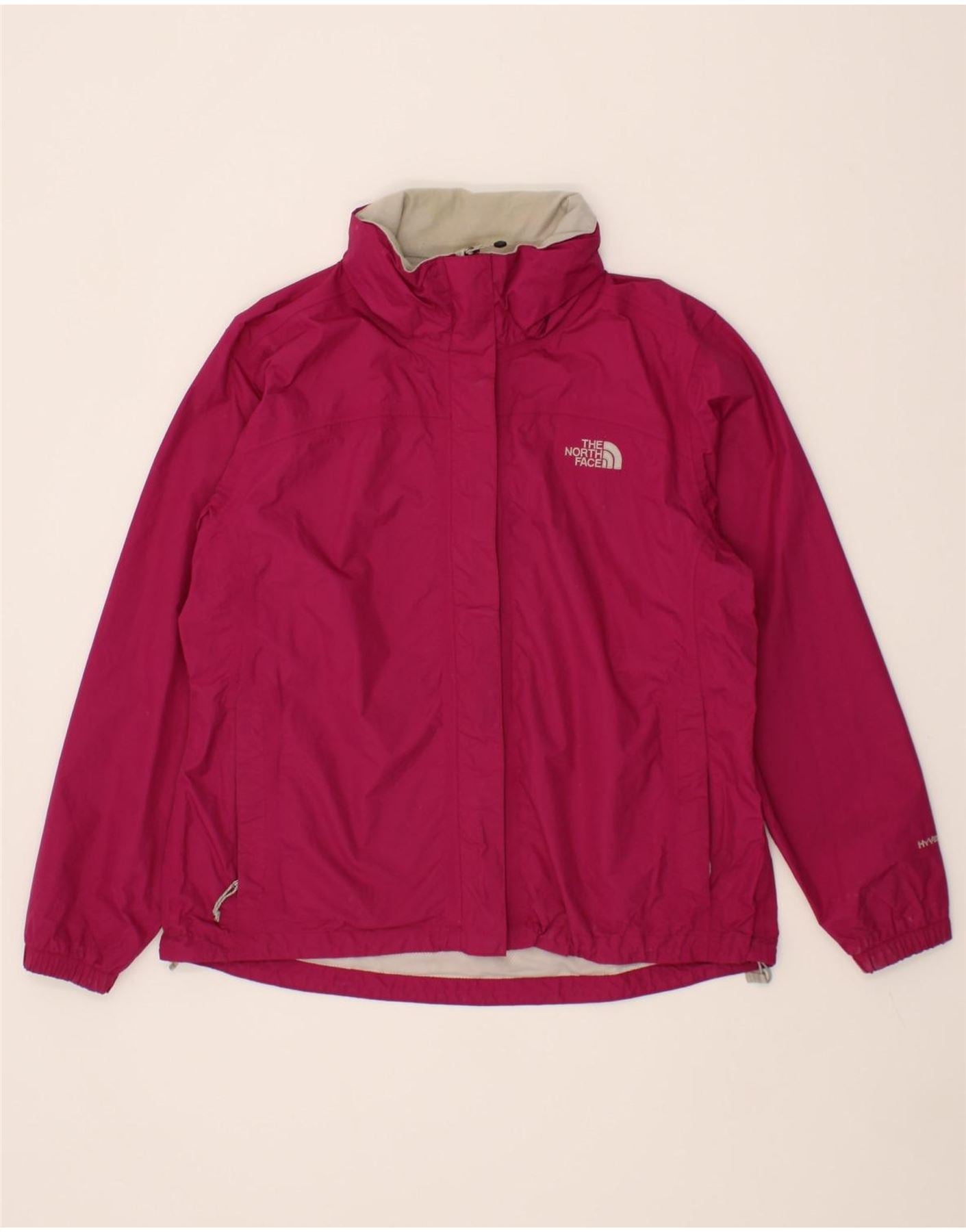 Image of THE NORTH FACE Womens Hooded Rain Jacket UK 16 Large Pink Nylon