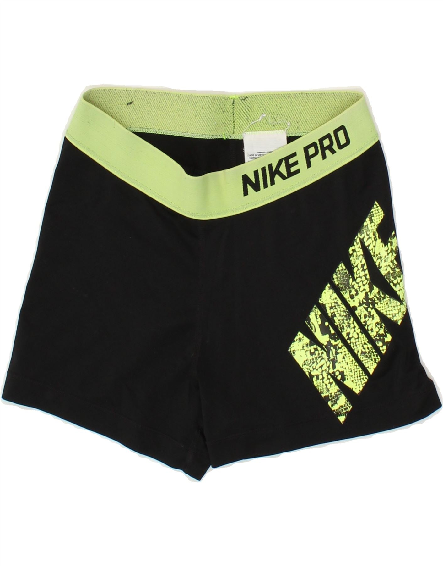 Image of NIKE Womens Graphic Sport Shorts UK 4 XS Black Polyester