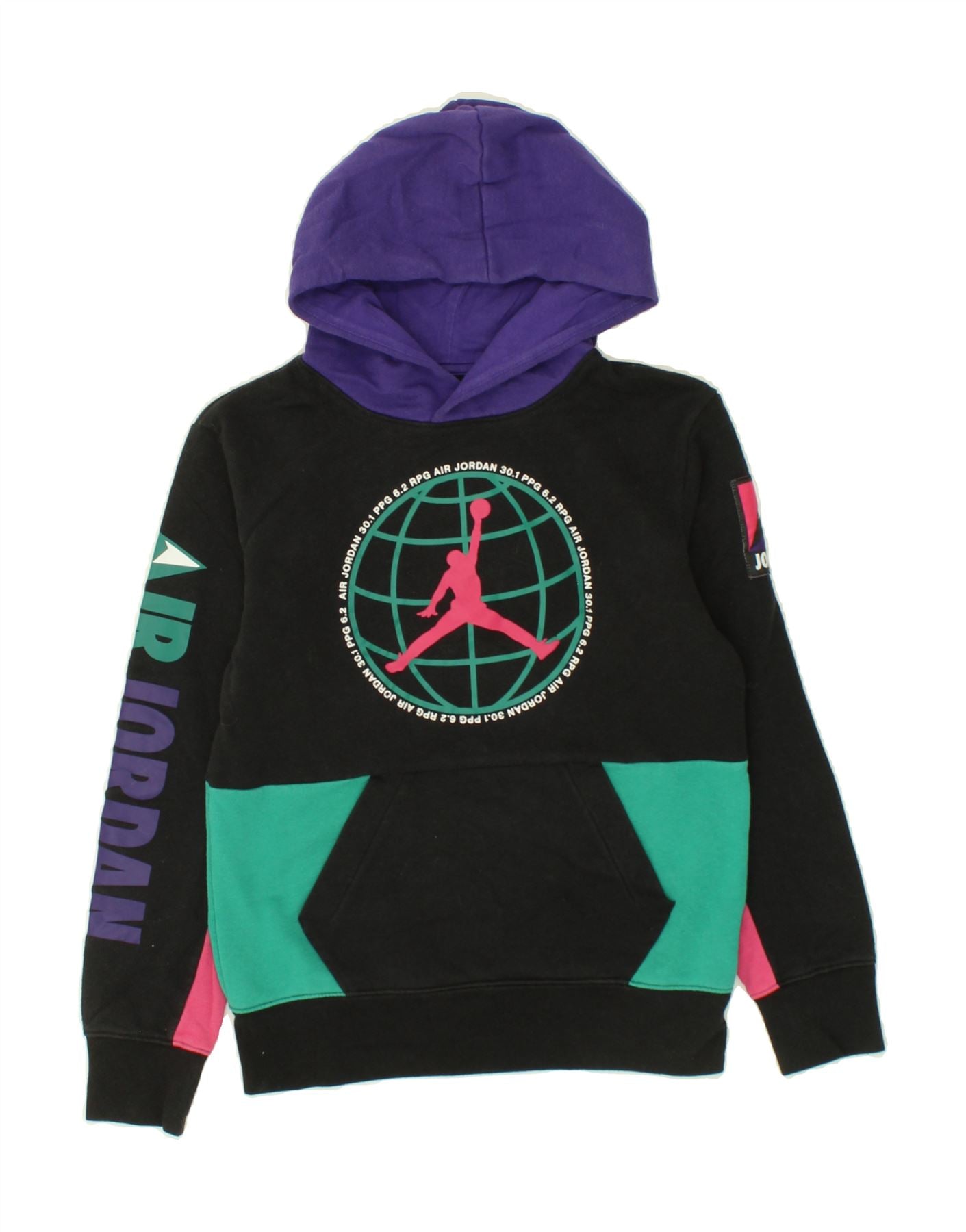 Image of JORDAN Girls Graphic Hoodie Jumper 10-11 Years Medium Multicoloured