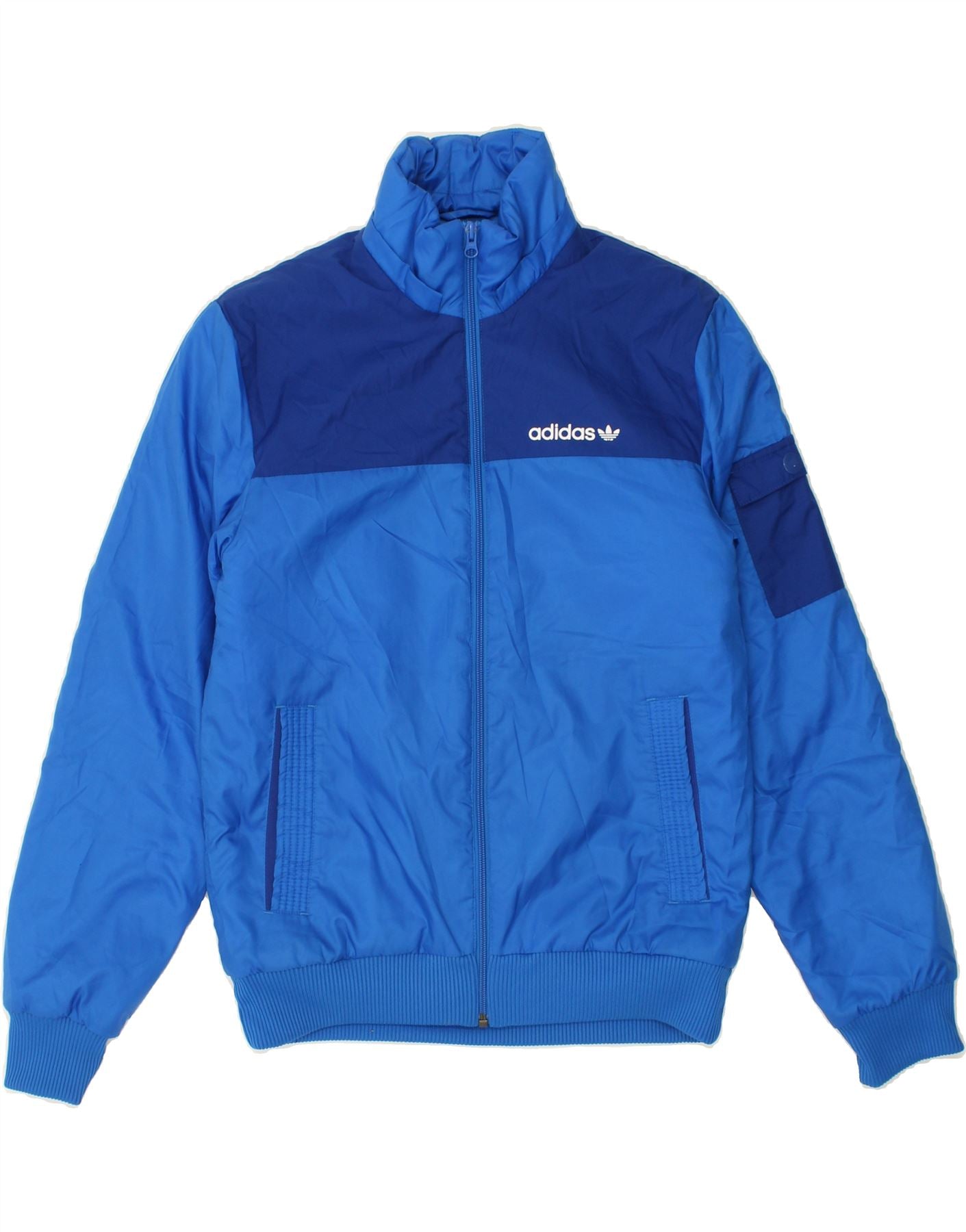 image of ADIDAS Mens Tracksuit Top Jacket XS Blue Colourblock Polyester