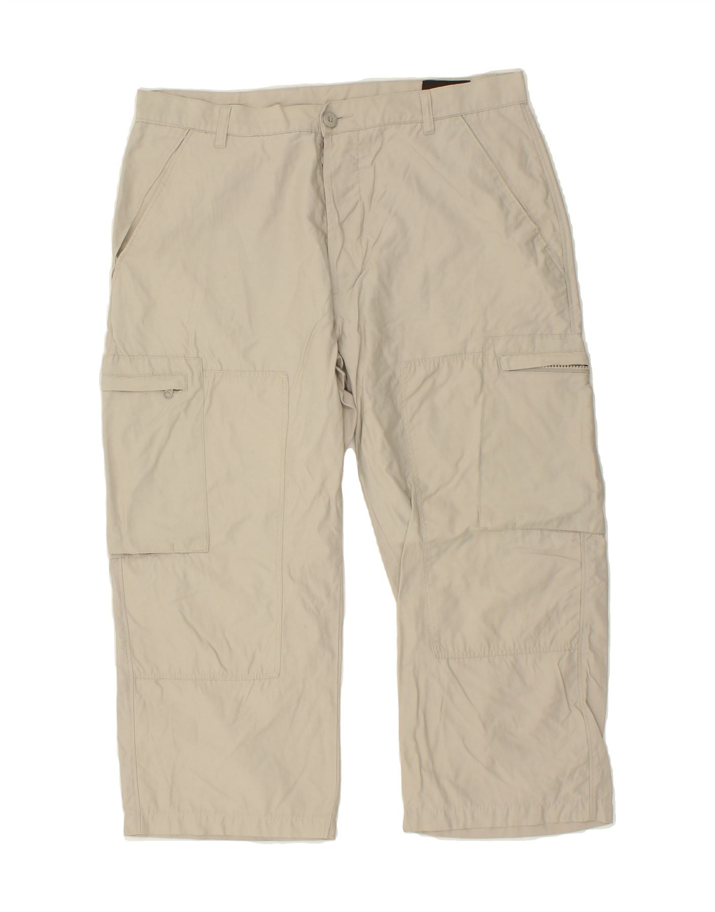 image of GAS Mens Capri Cargo Trousers W36 L22 Beige Cotton