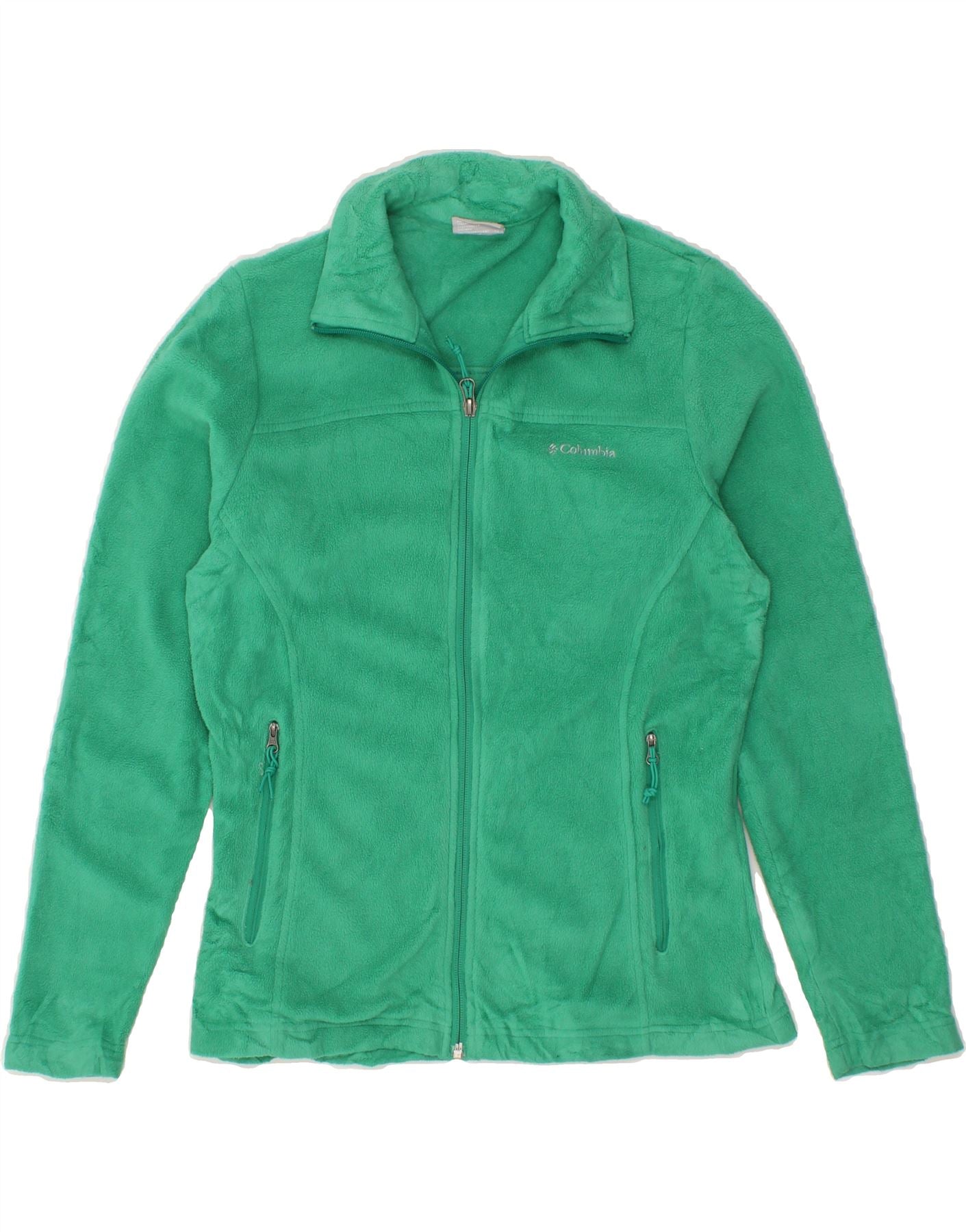 image of COLUMBIA Womens Loose Fit Fleece Jacket UK 6 XS Green Polyester