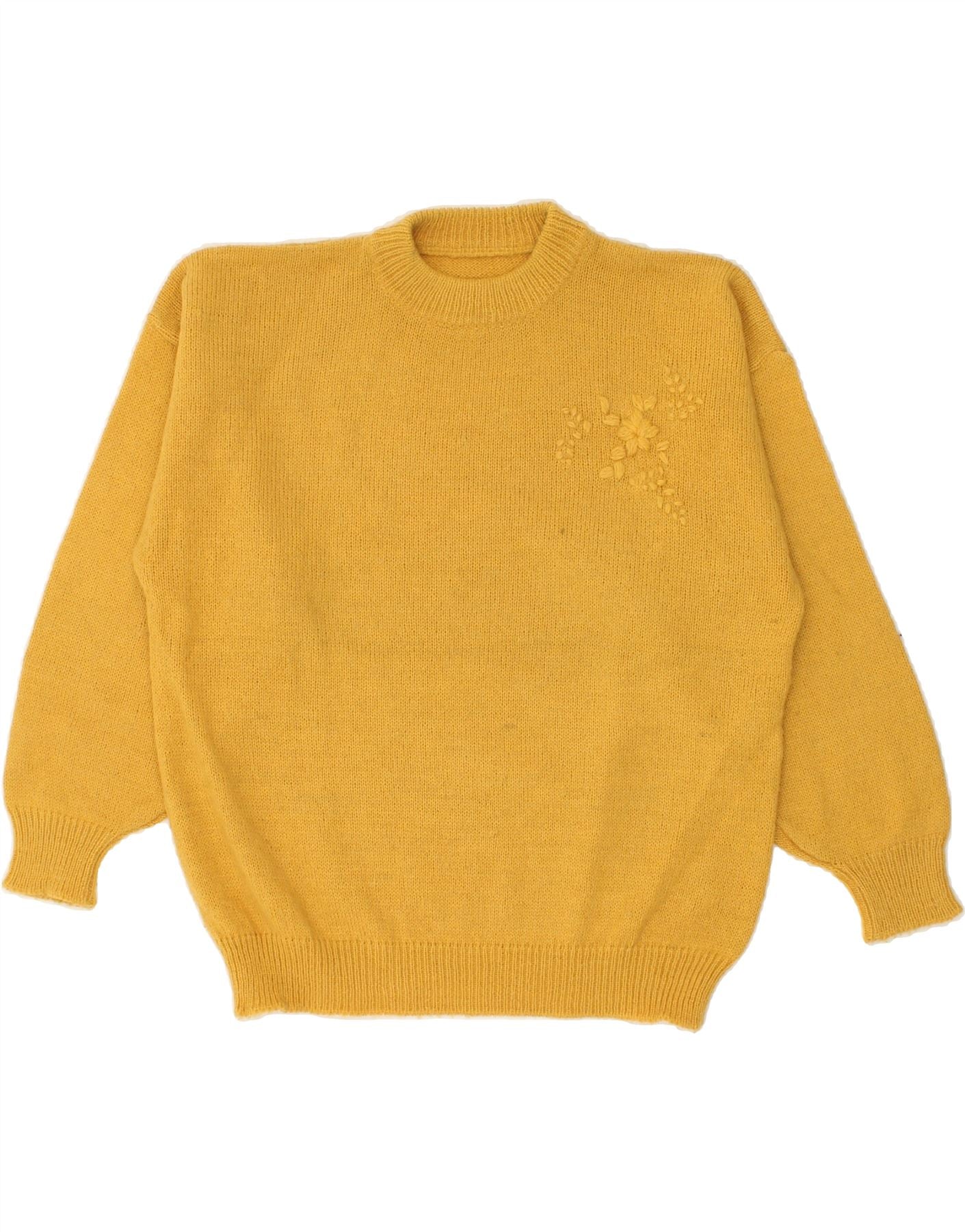 Image of VINTAGE Womens Turtle Neck Jumper Sweater UK 16 Large Yellow