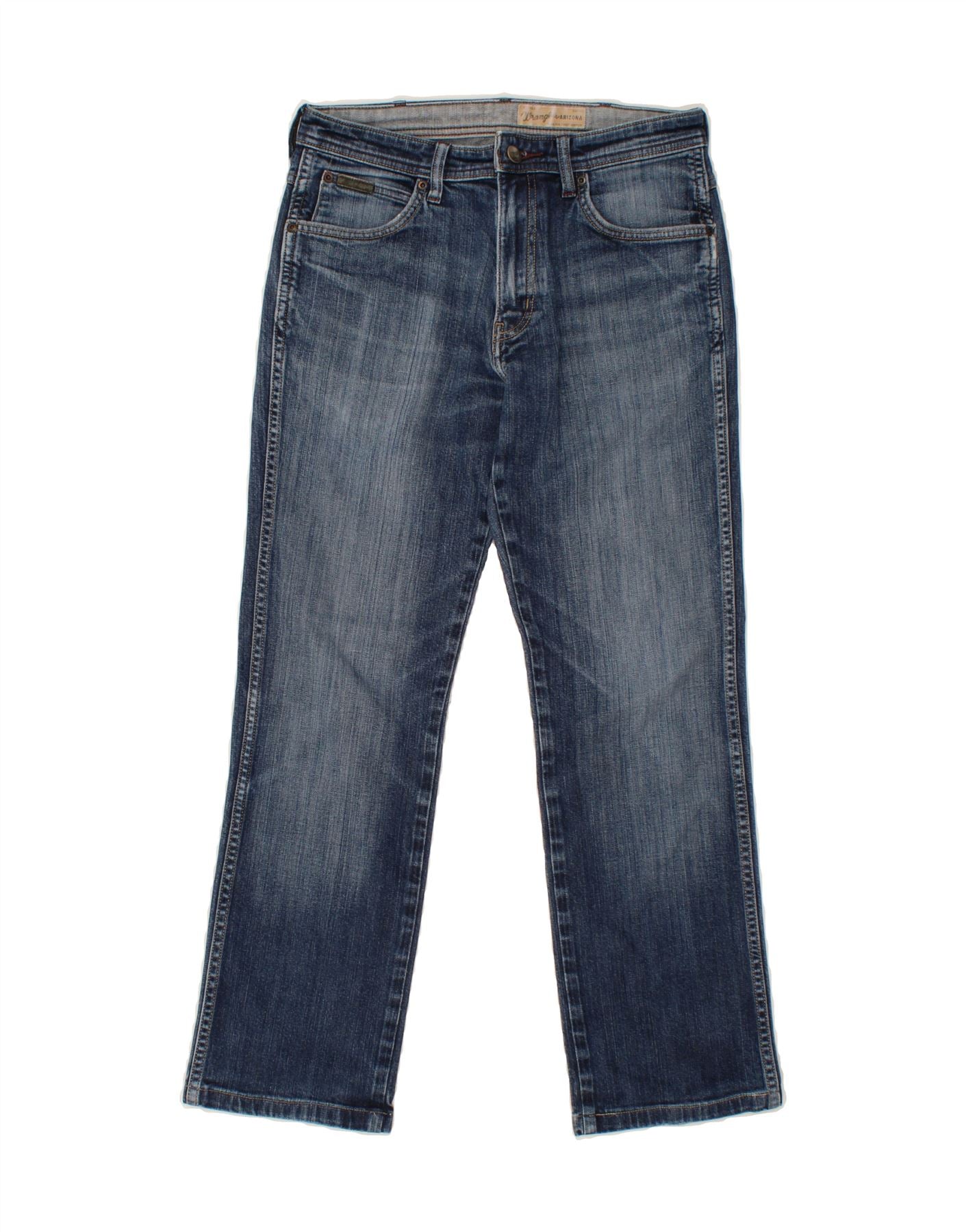 image of WRANGLER Mens Arizona Stretch Straight Jeans W31 L29 Blue Cotton