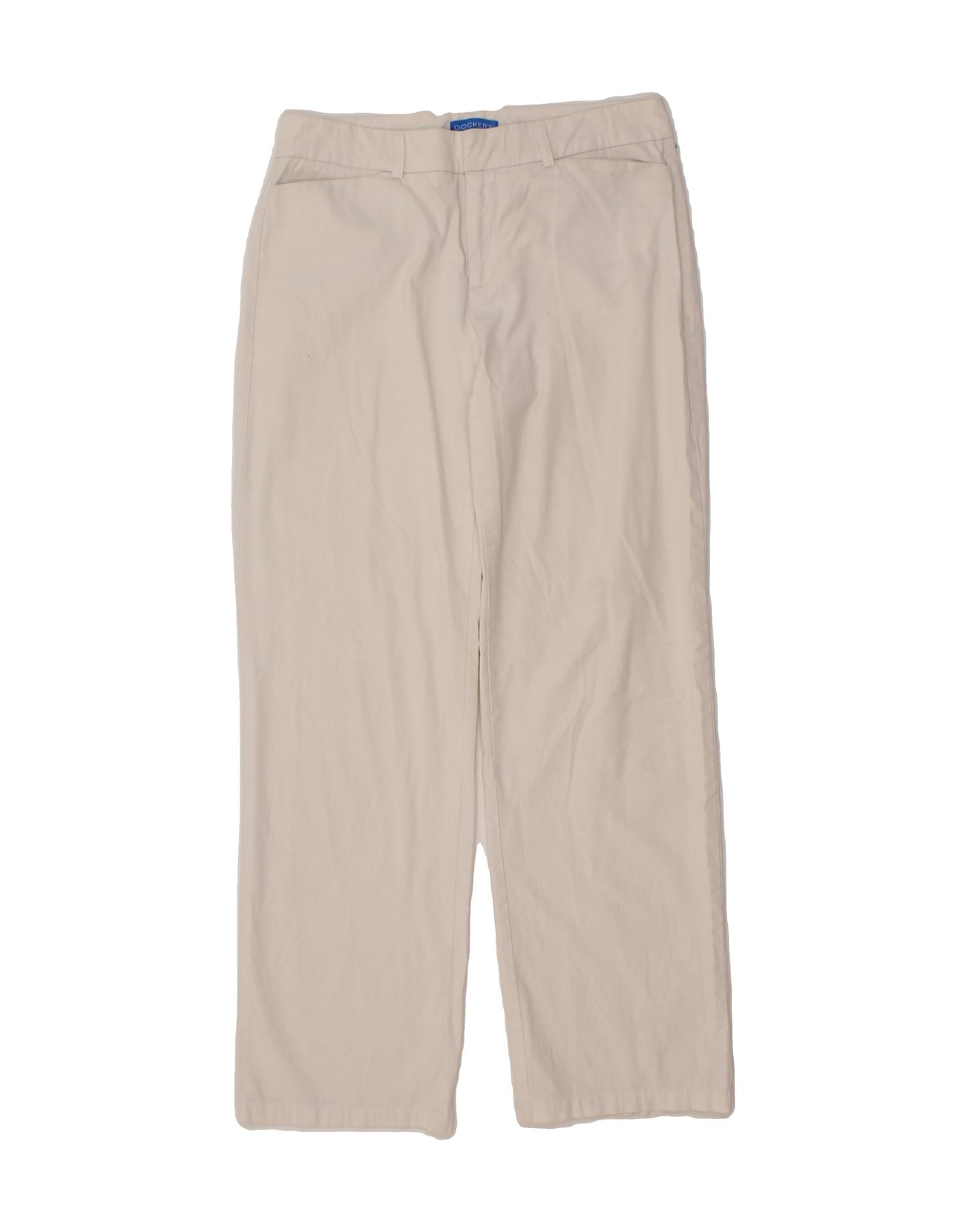 image of DOCKERS Womens Straight Casual Trousers W30 L30  Off White