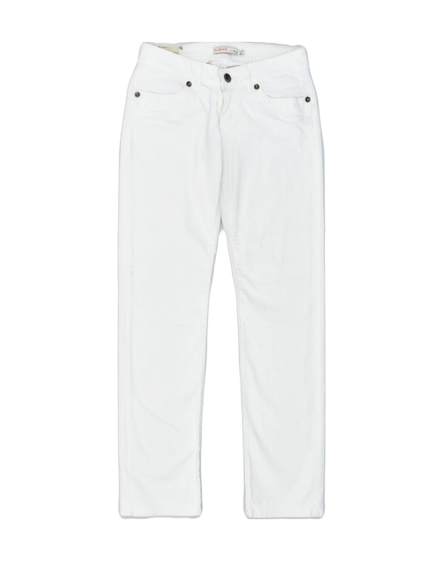 Image of LIU JO Womens Straight Jeans W30 L30 White Cotton