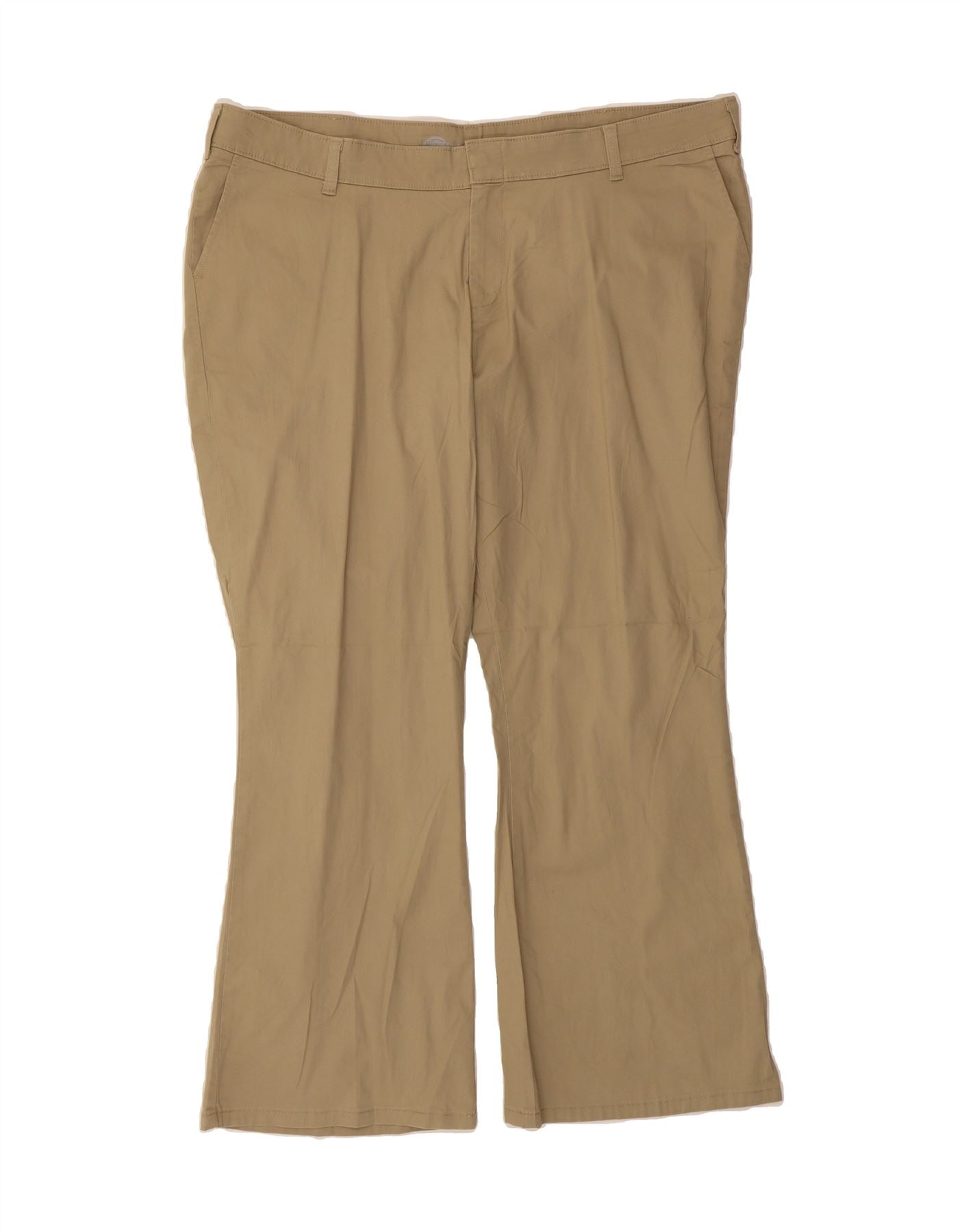 image of DICKIES Womens 595 Slim Bootcut Chino Trousers US 22 3XL W42 L32 Beige