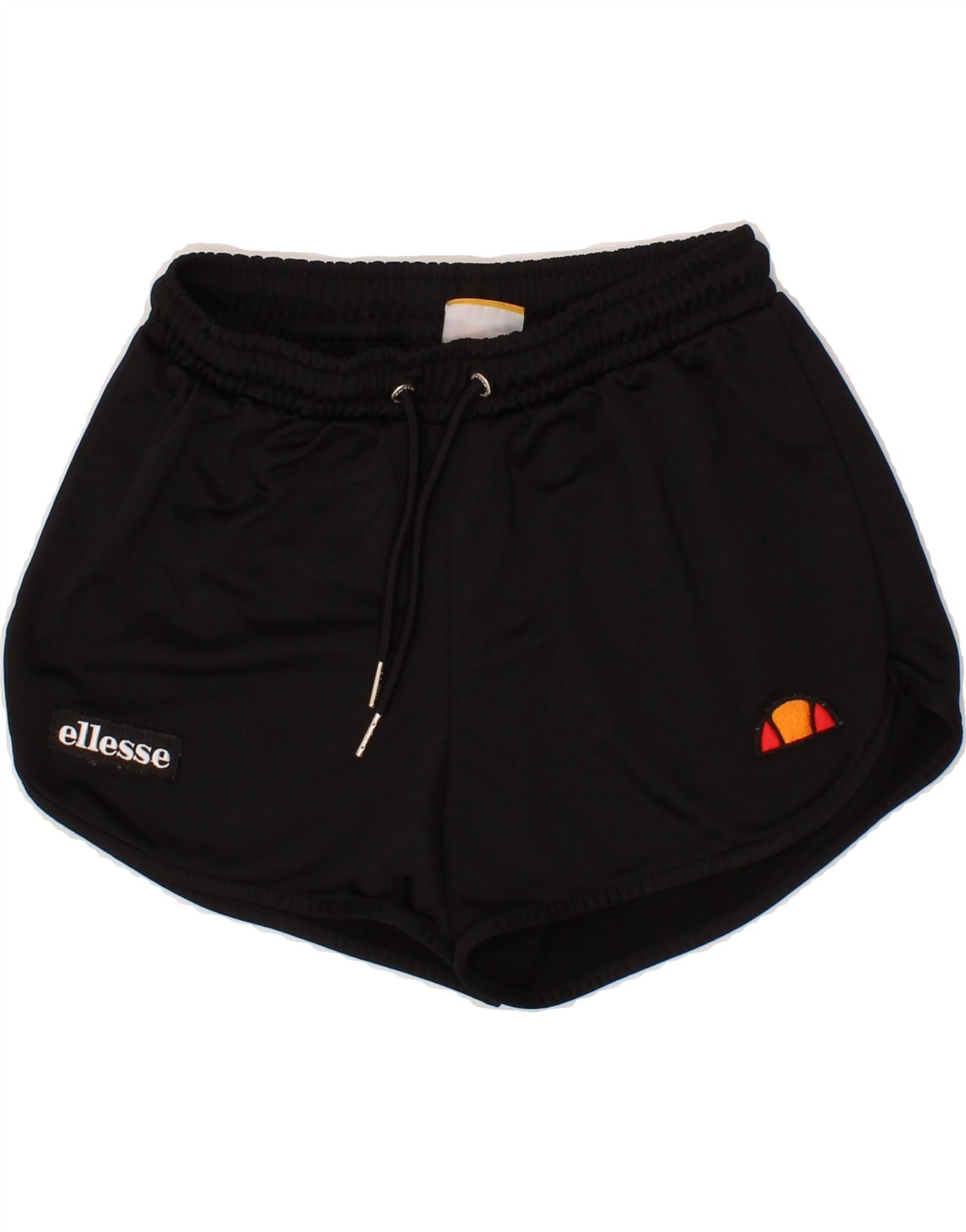 image of ELLESSE Womens Sport Shorts UK 8 Small Black Polyester