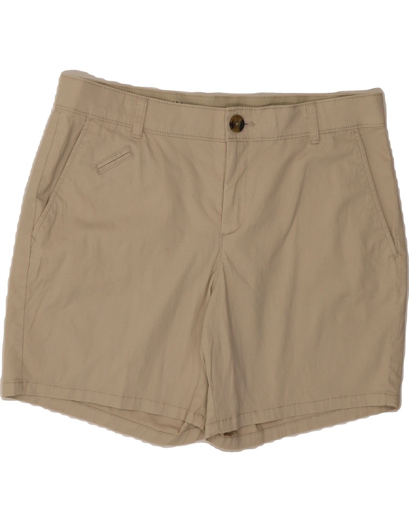 image of DOCKERS Womens Khakis Chino Shorts US 10 Large W34 Beige Cotton