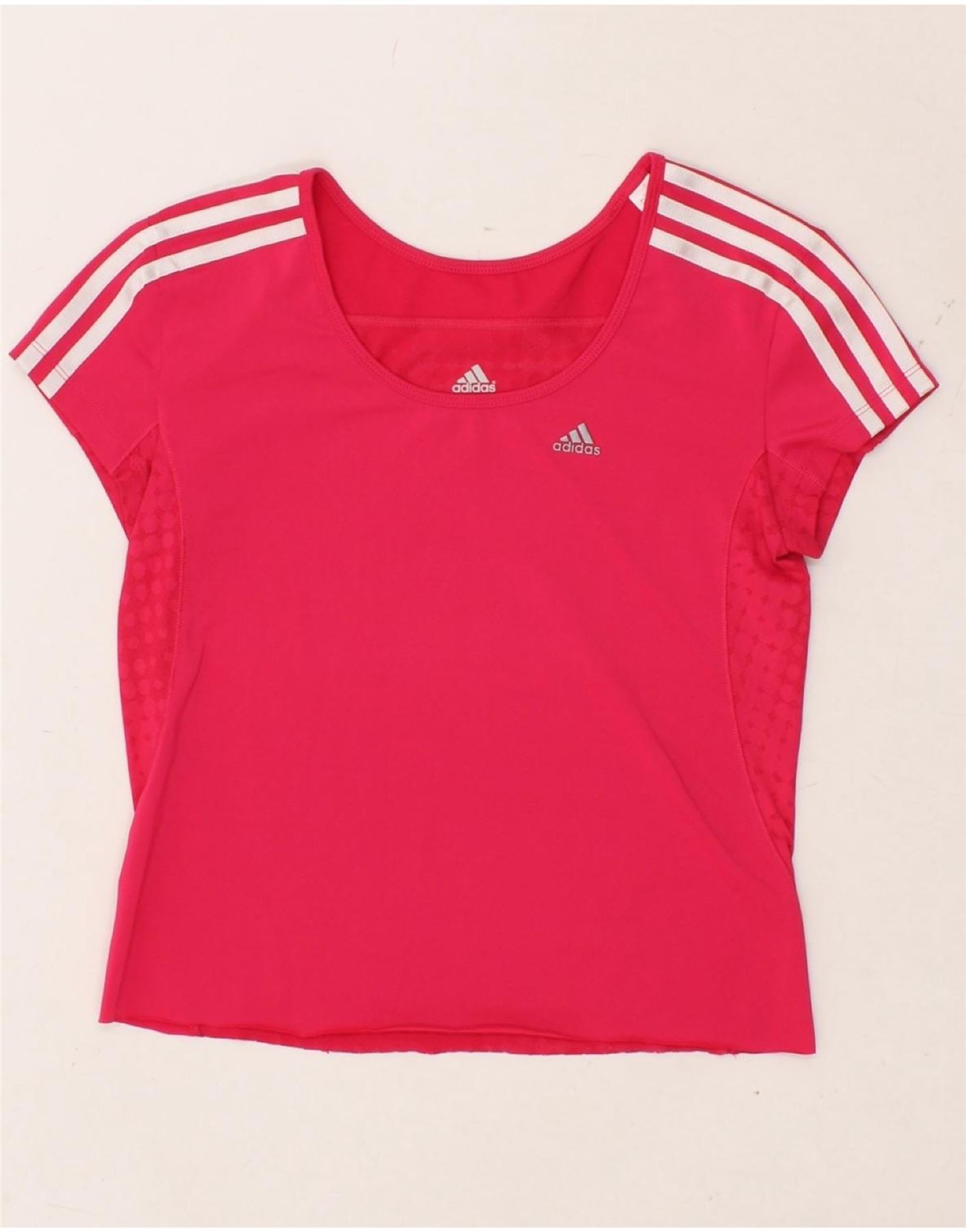 image of ADIDAS Womens Climacool T-Shirt Top UK 4/6 XS Pink